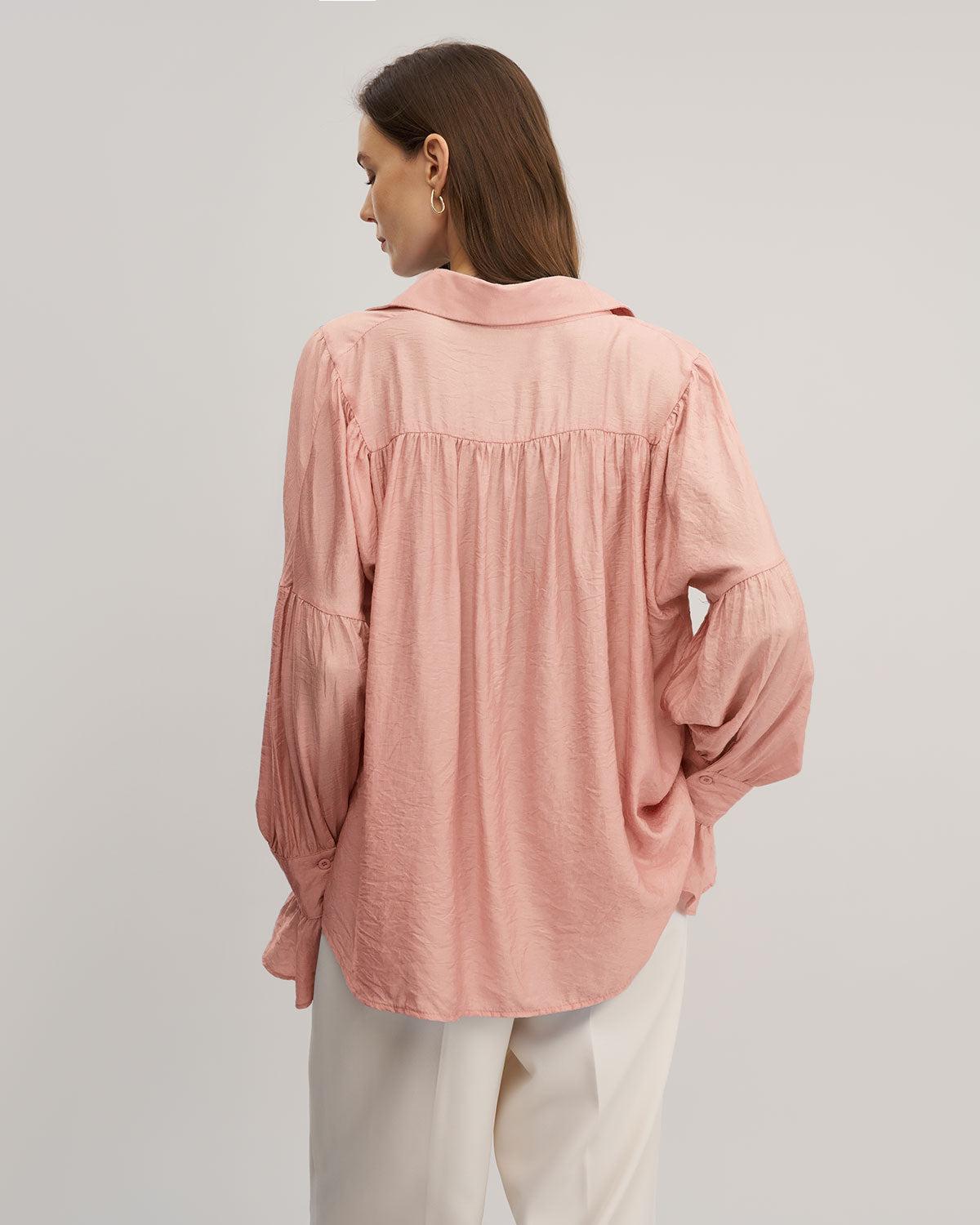 Pink Oversized Button Shirt Product Image