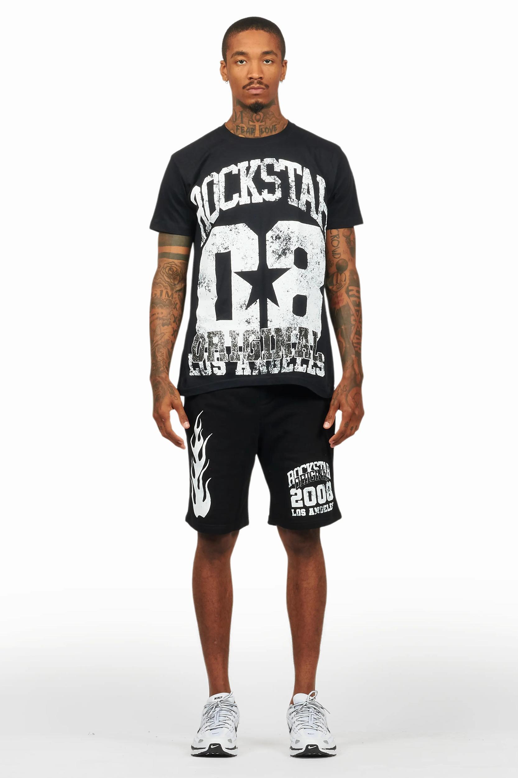 Edel Black T-Shirt Short Set Male Product Image