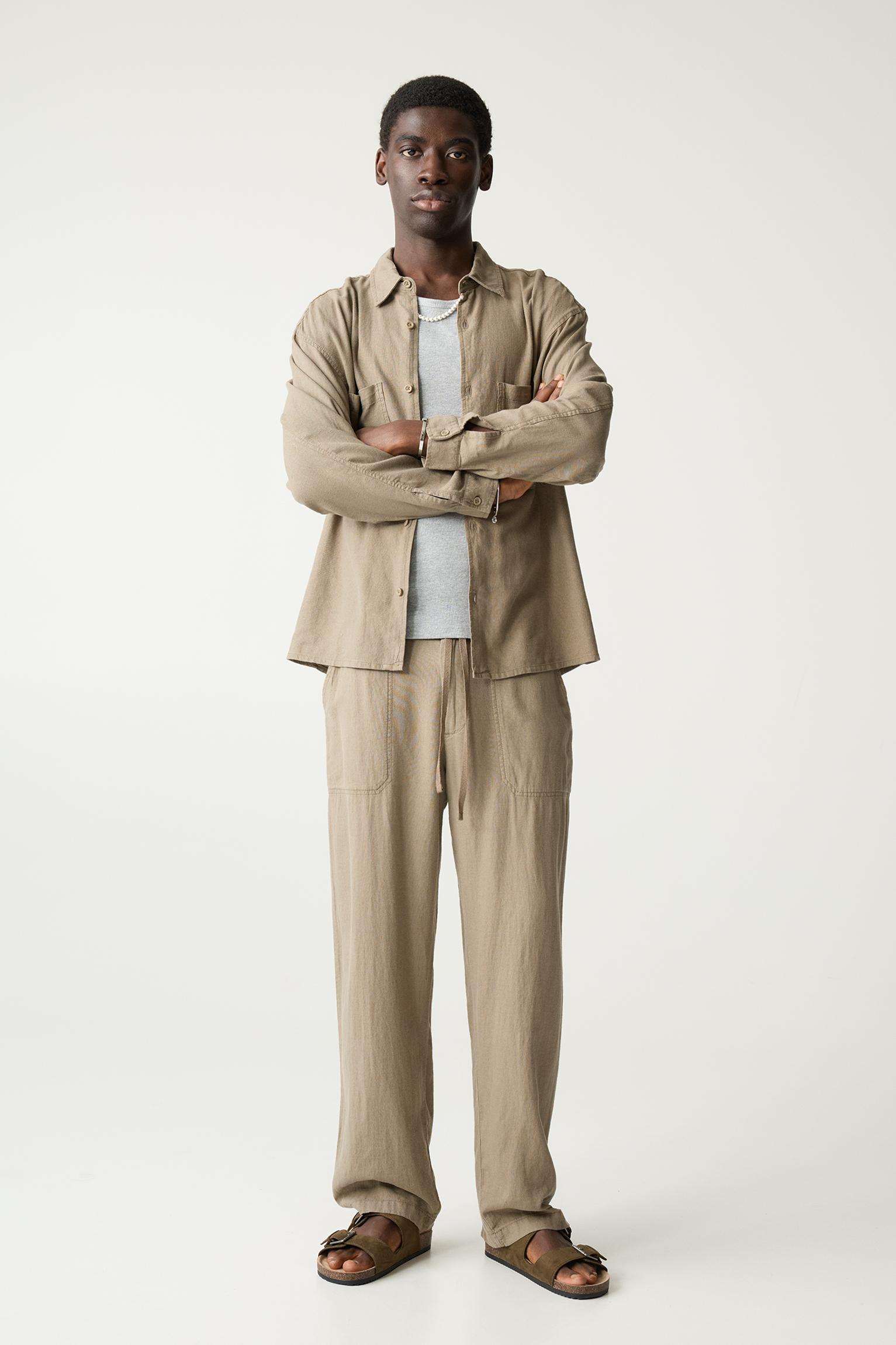 Linen blend sweatpants Product Image