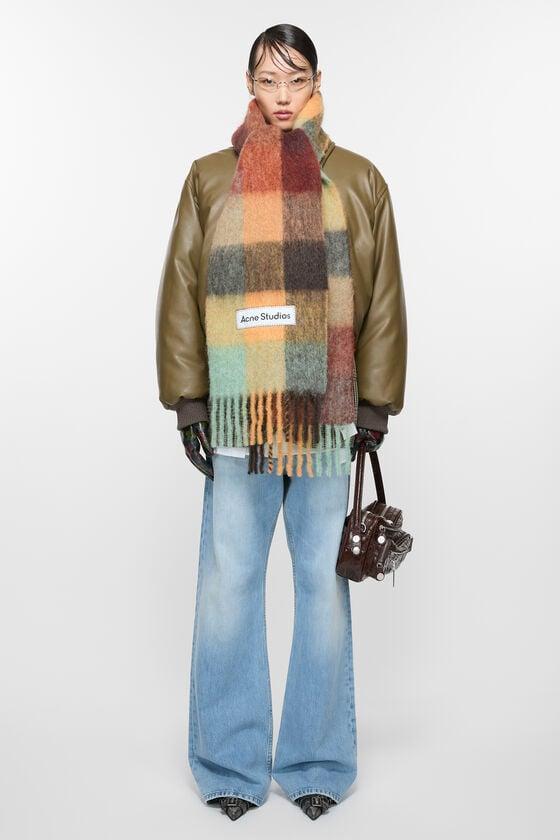 Mohair checked scarf Product Image