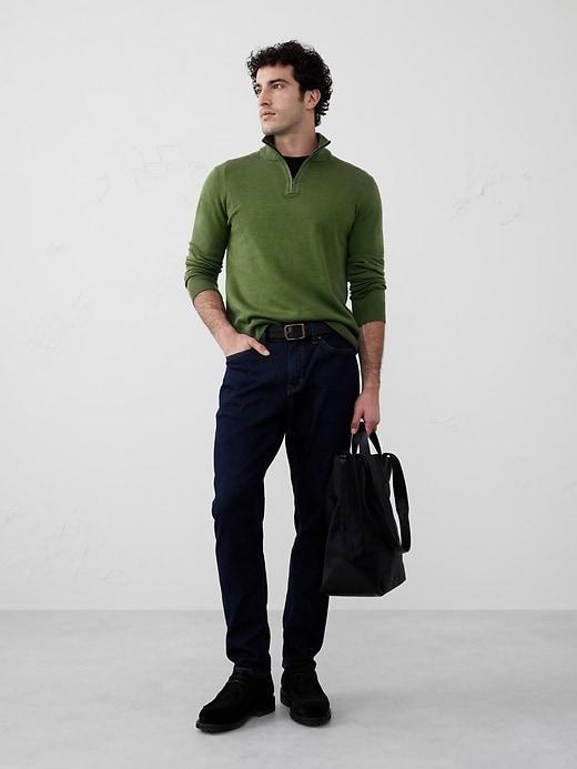 Merino Wool Quarter-Zip Sweater Product Image