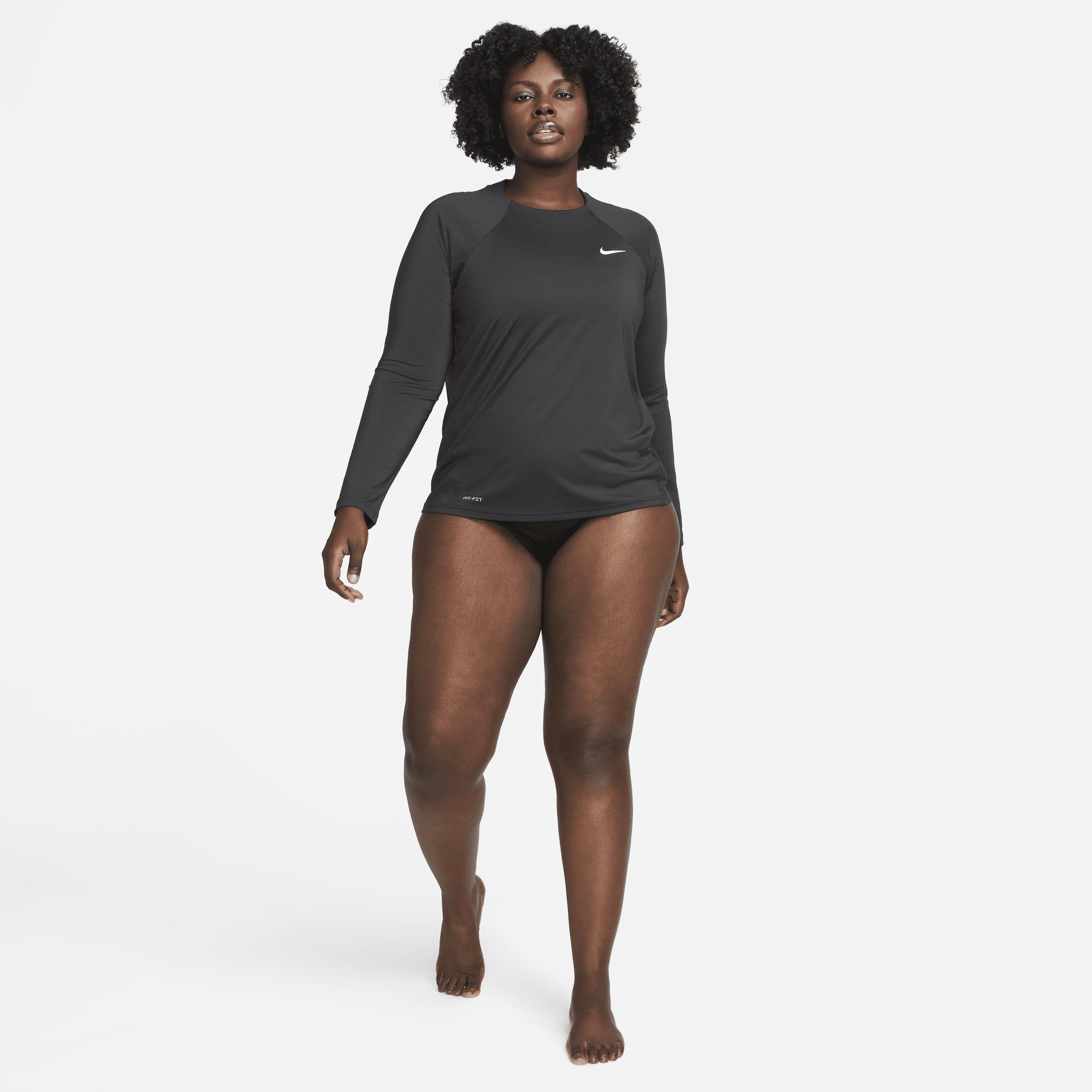 Nike Women's Essential Dri-FIT Long-Sleeve Hydroguard Swim Top (Plus Size) Product Image