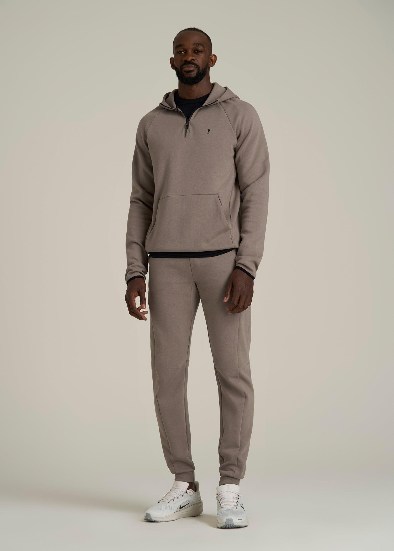 Tech Motion Fleece Joggers for Tall Men in Portobello Male Product Image