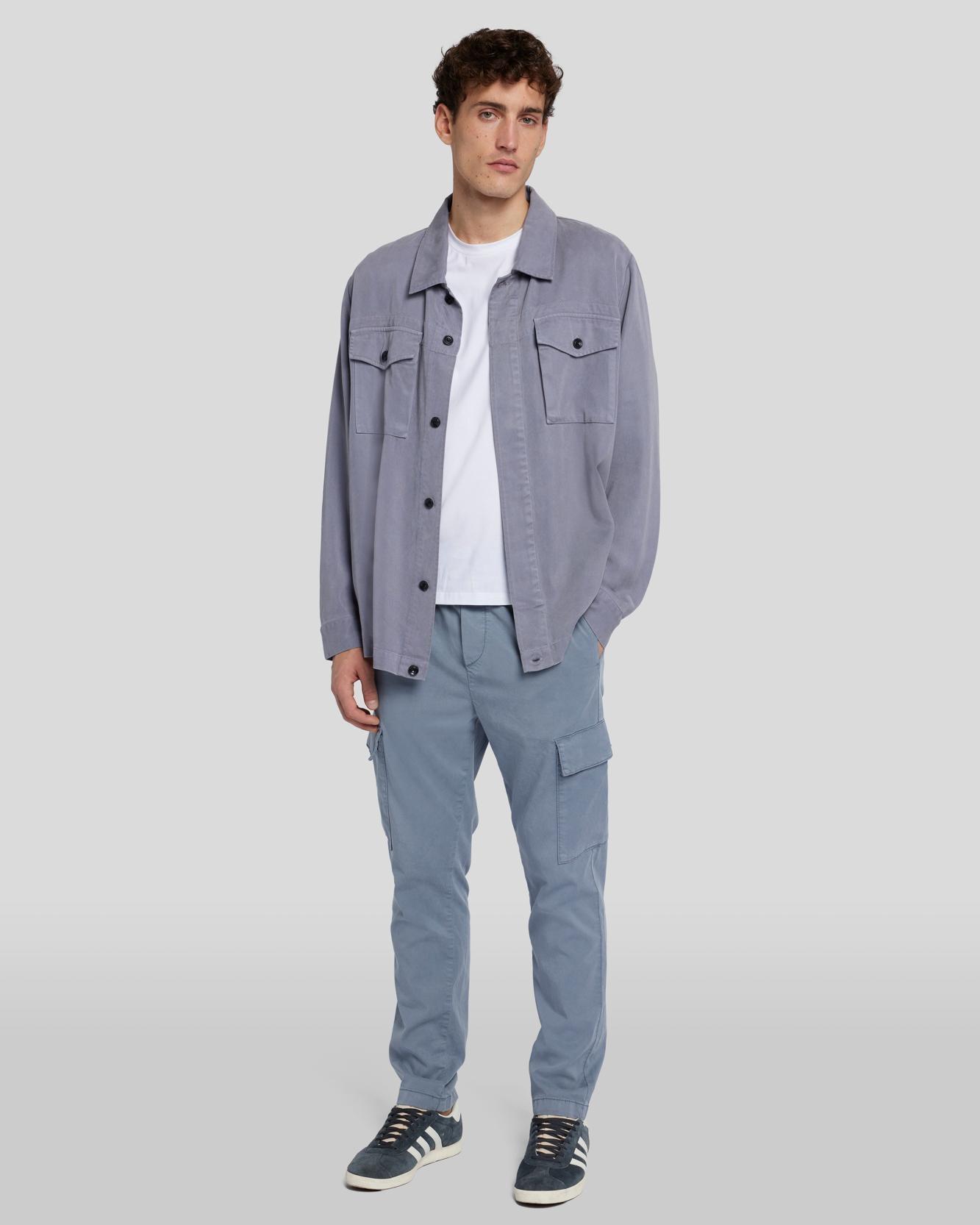 Weightless Shirt Jacket in Dusty Blue Male Product Image