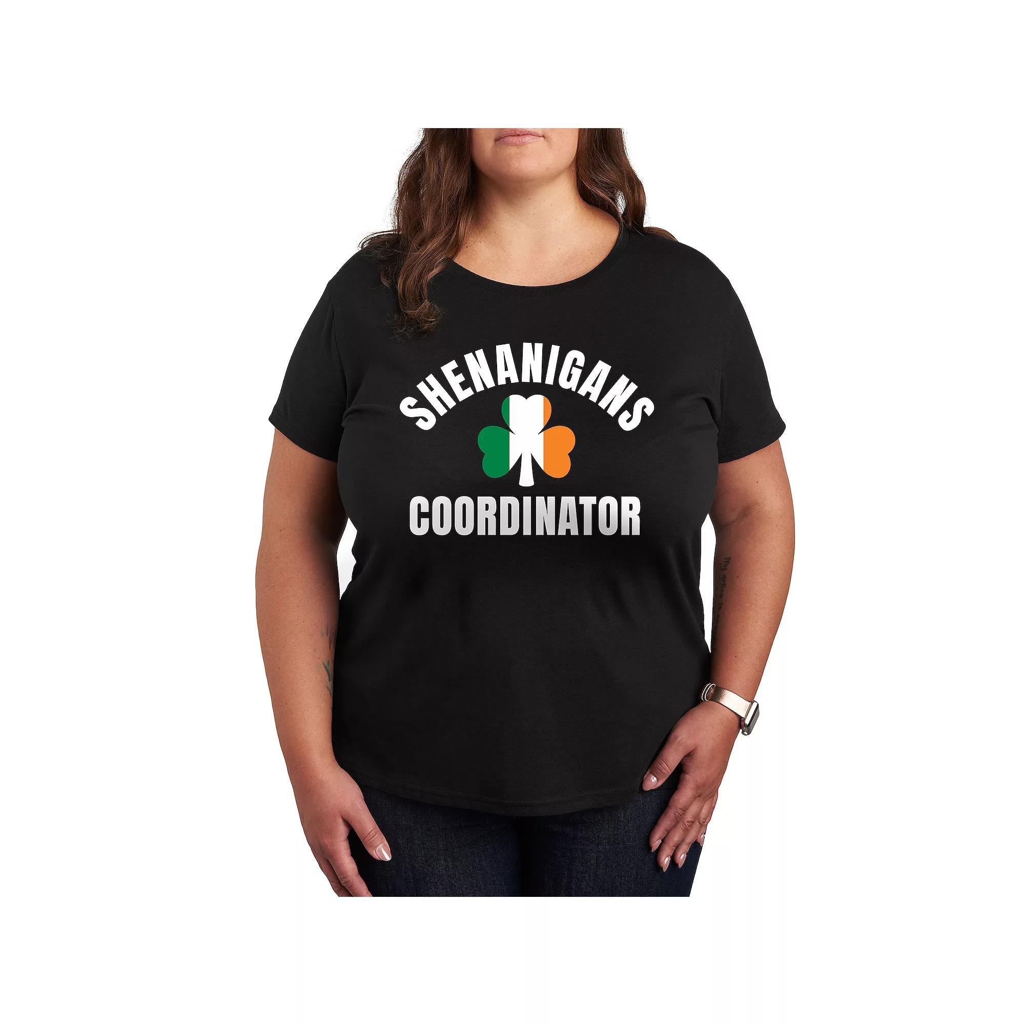 Plus Shenanigans Coordinator Clover Graphic Tee, Women's,  Product Image