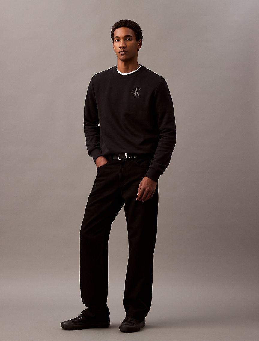 Monogram Logo Crewneck Fleece Sweatshirt Product Image