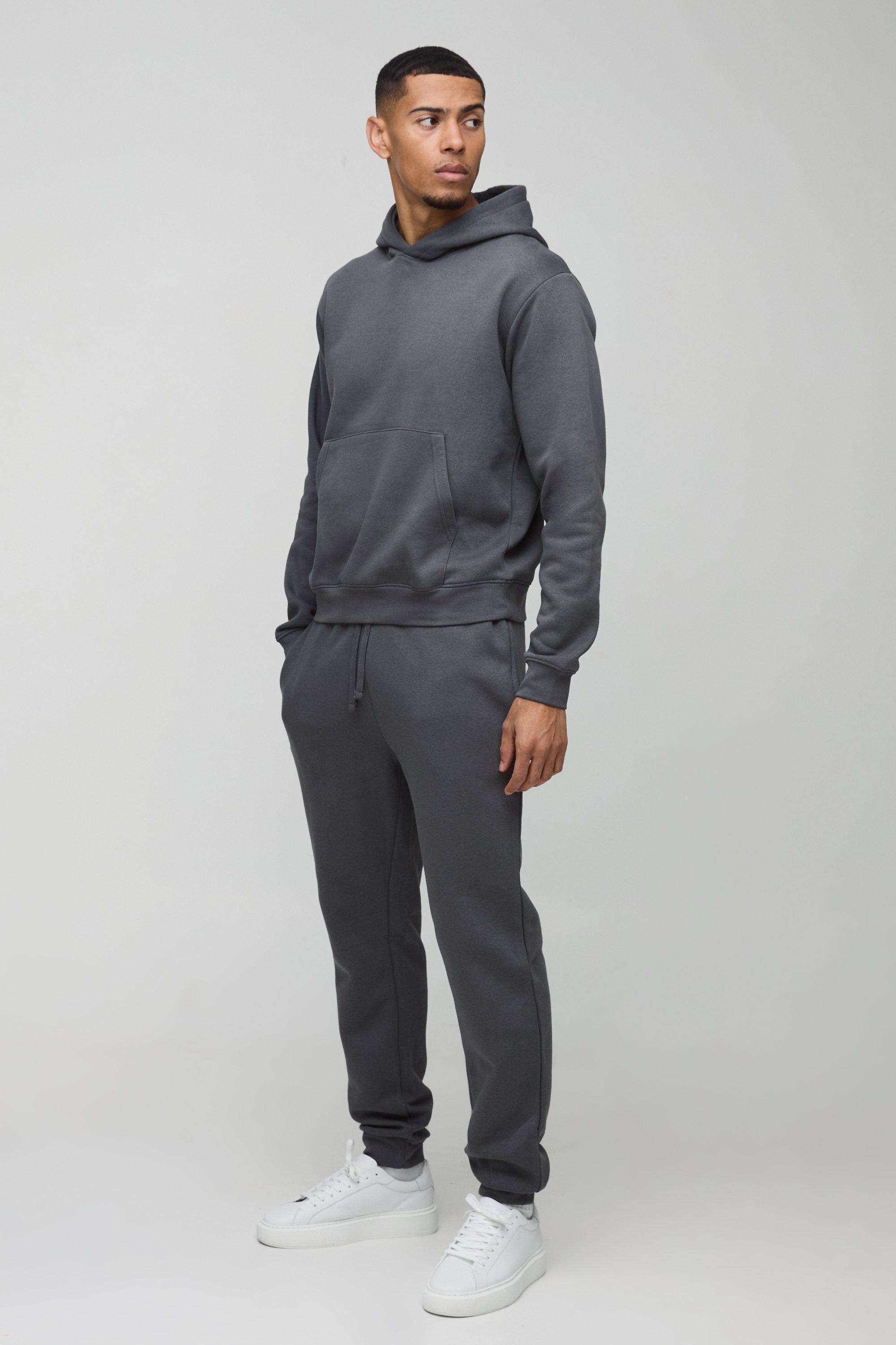 Boxy Hooded Tracksuit | boohooMAN USA Product Image