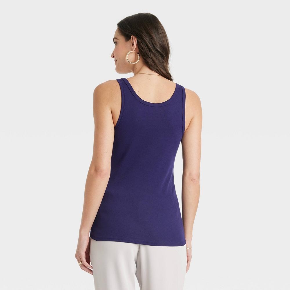 Womens Slim Fit Tank Top - A New Day Navy Blue XS Product Image