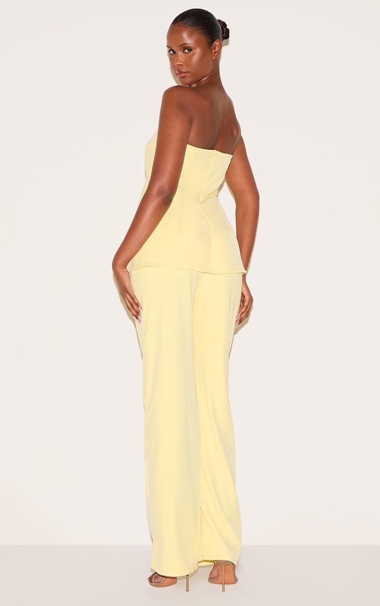 Lemon Woven Tailored Longline Bandeau Flared Jumpsuit Product Image
