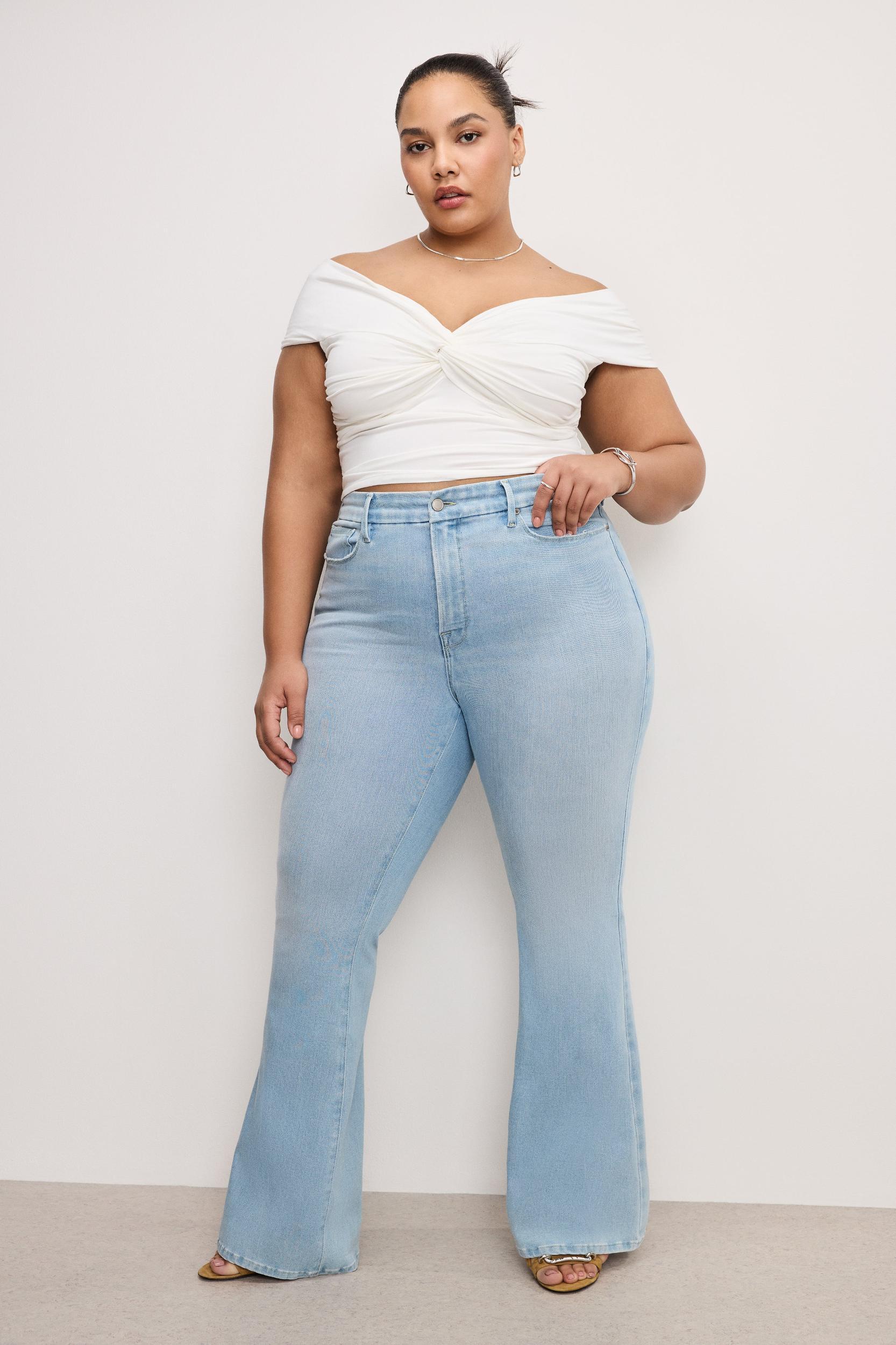 SOFT TECH GOOD LEGS FLARE JEANS | INDIGO841 Product Image