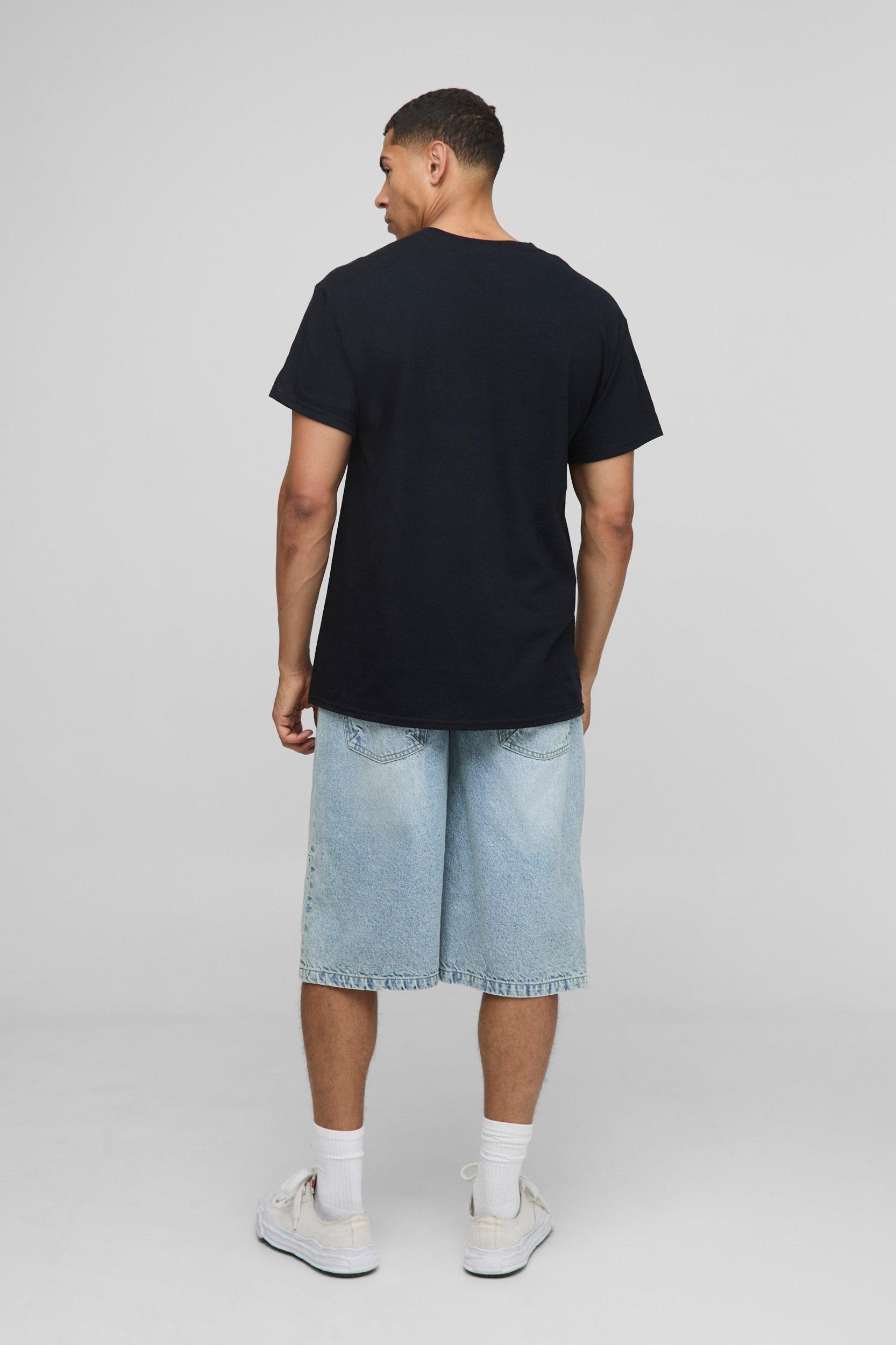 Black Oversized Boyz N The Hood License Printed T-Shirt | boohooMAN USA Product Image