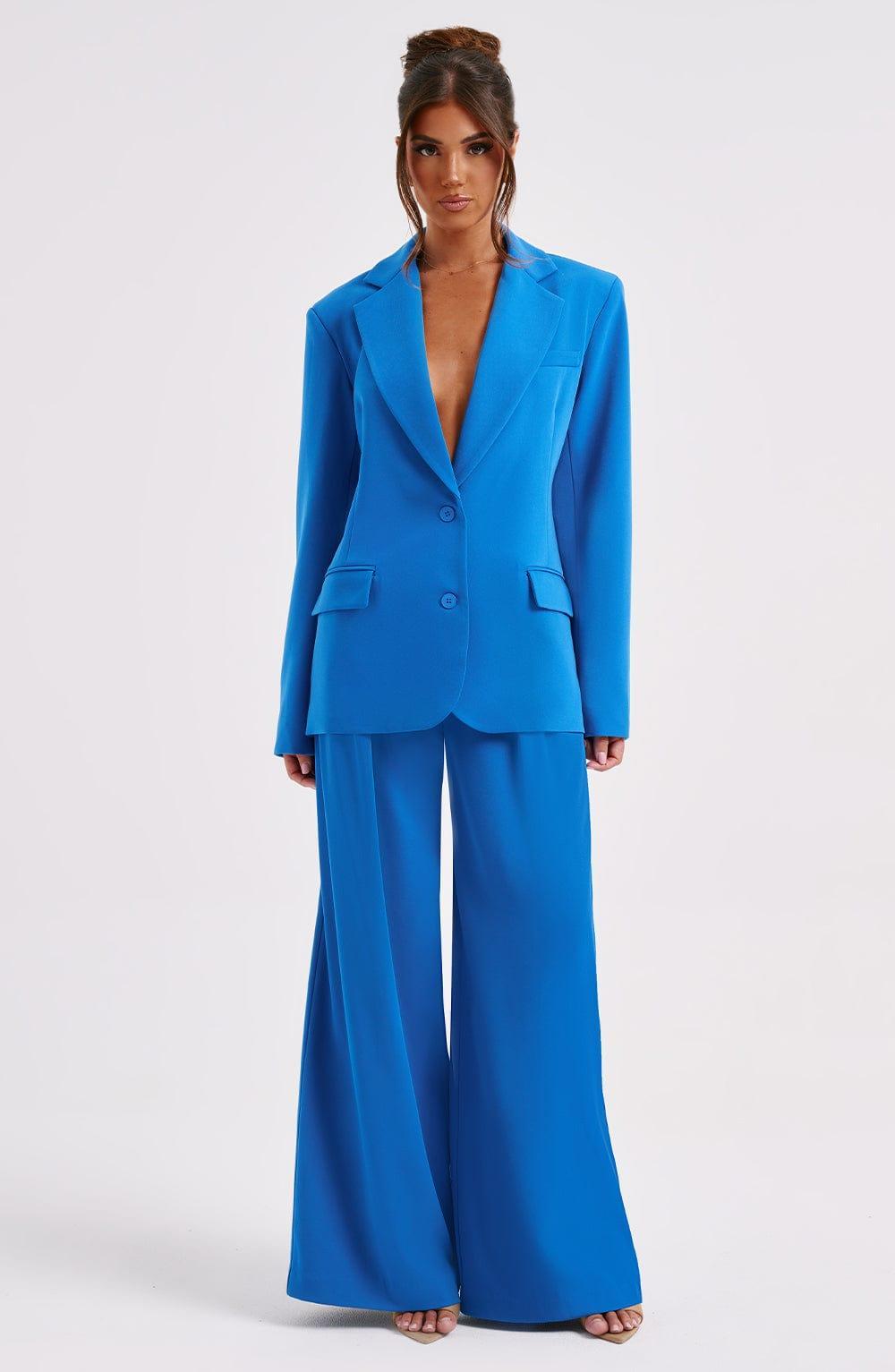 Noa Oversized Suit Jacket - Blue Product Image