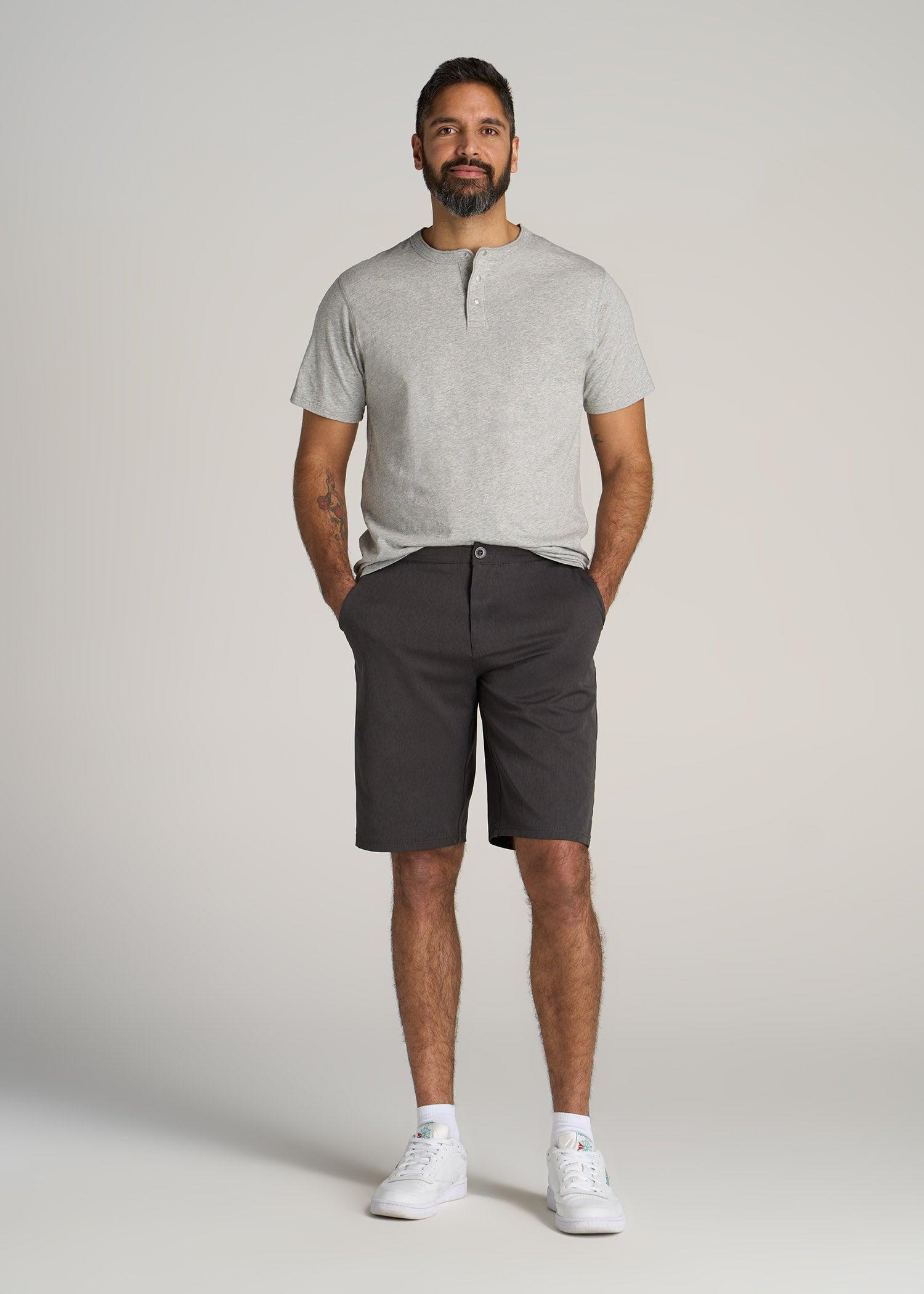 Hybrid Shorts for Tall Men in Anthracite Mix Male Product Image