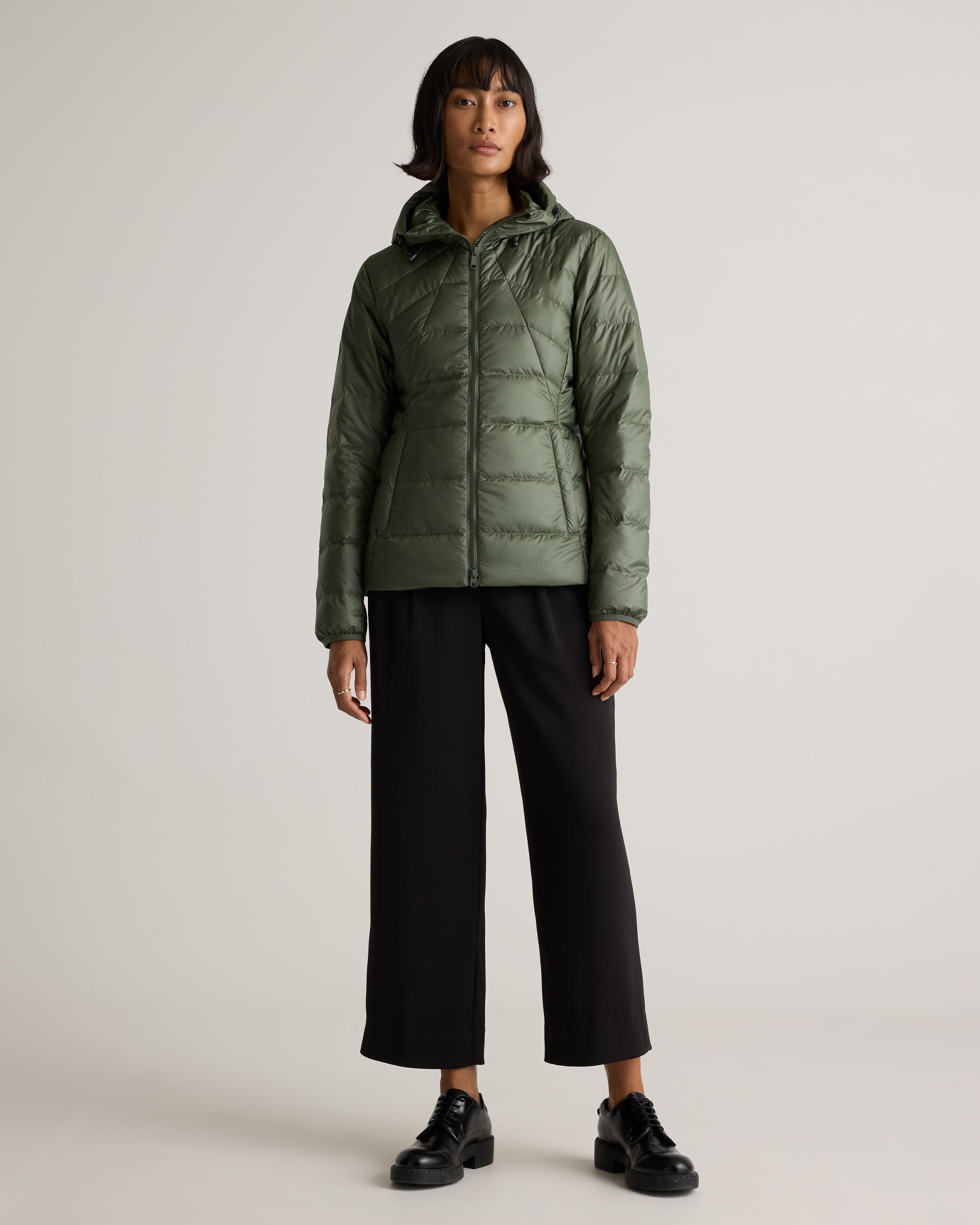 Quince | Women's Lightweight Down Packable Puffer Hooded Jacket Recycled Polyester Product Image
