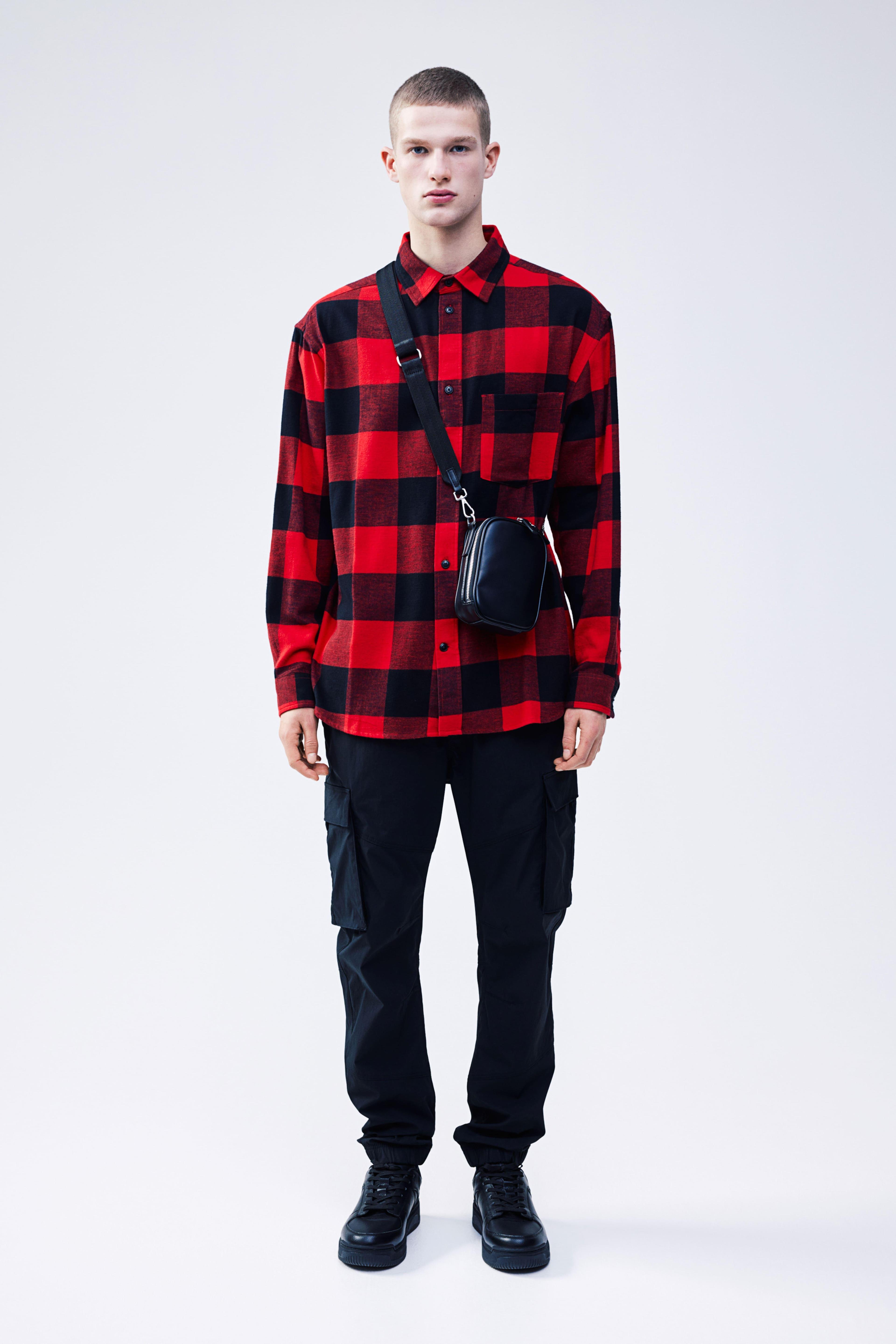 Relaxed Fit Flannel Shirt Product Image