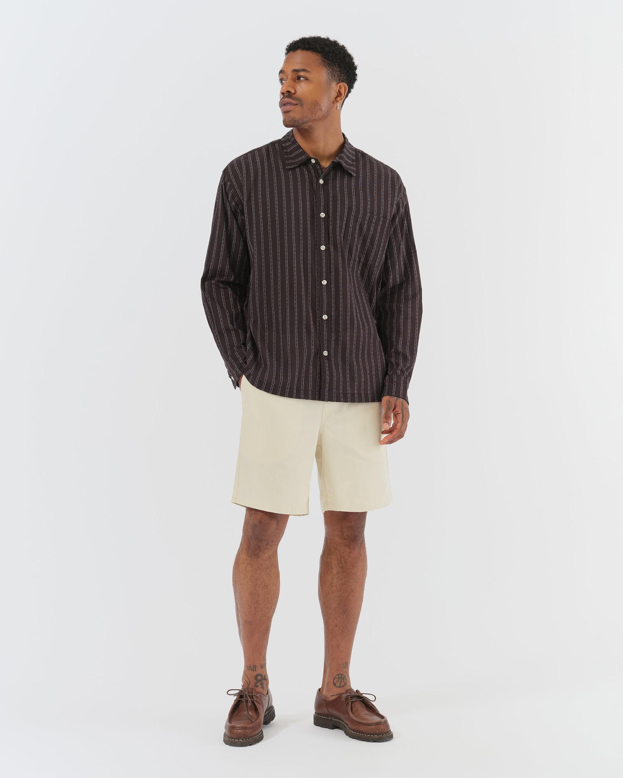 Black Dobby Leisure Shirt Product Image