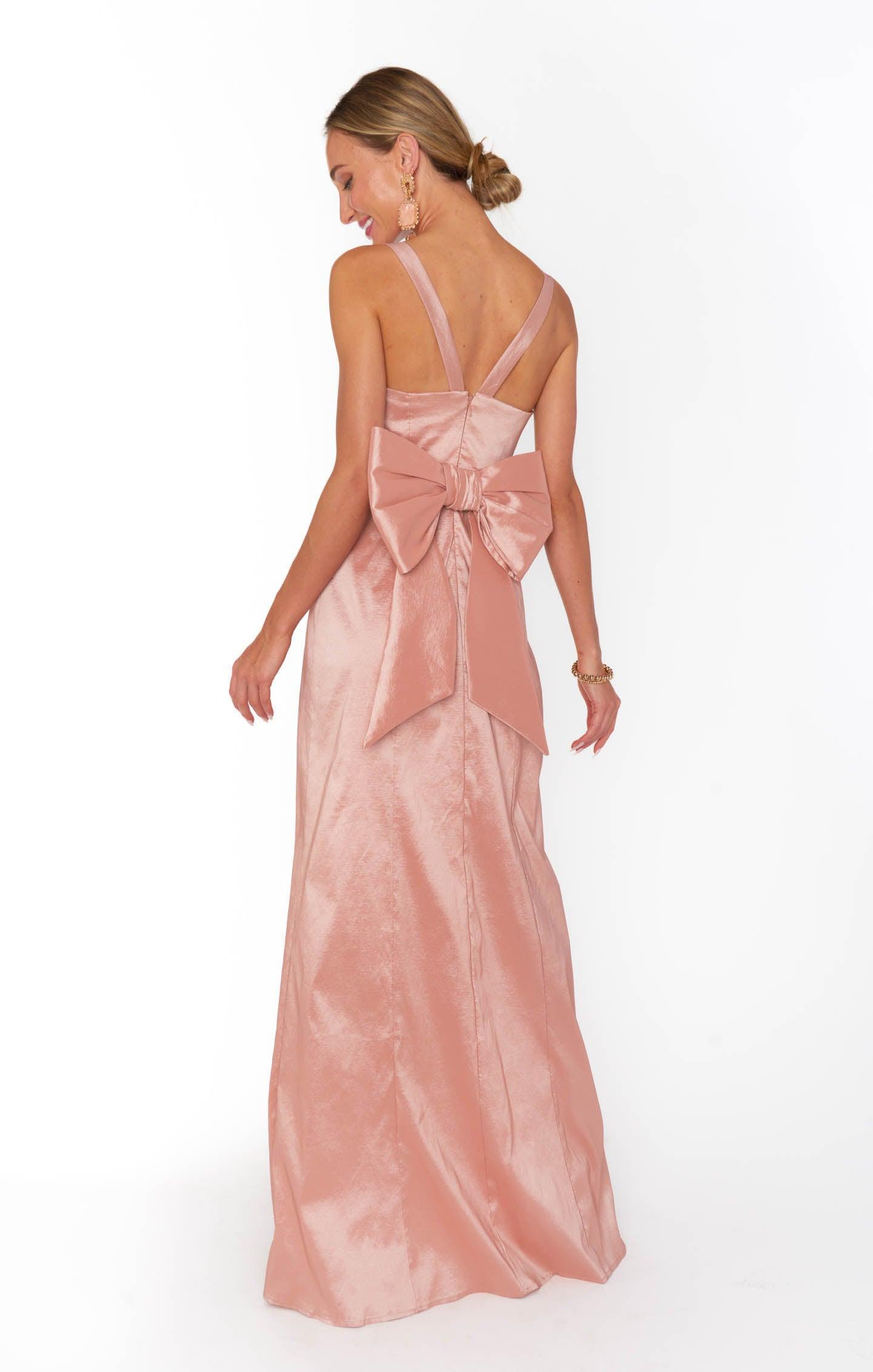 Charlotte Bow Dress ~ English Rose Taffeta Product Image