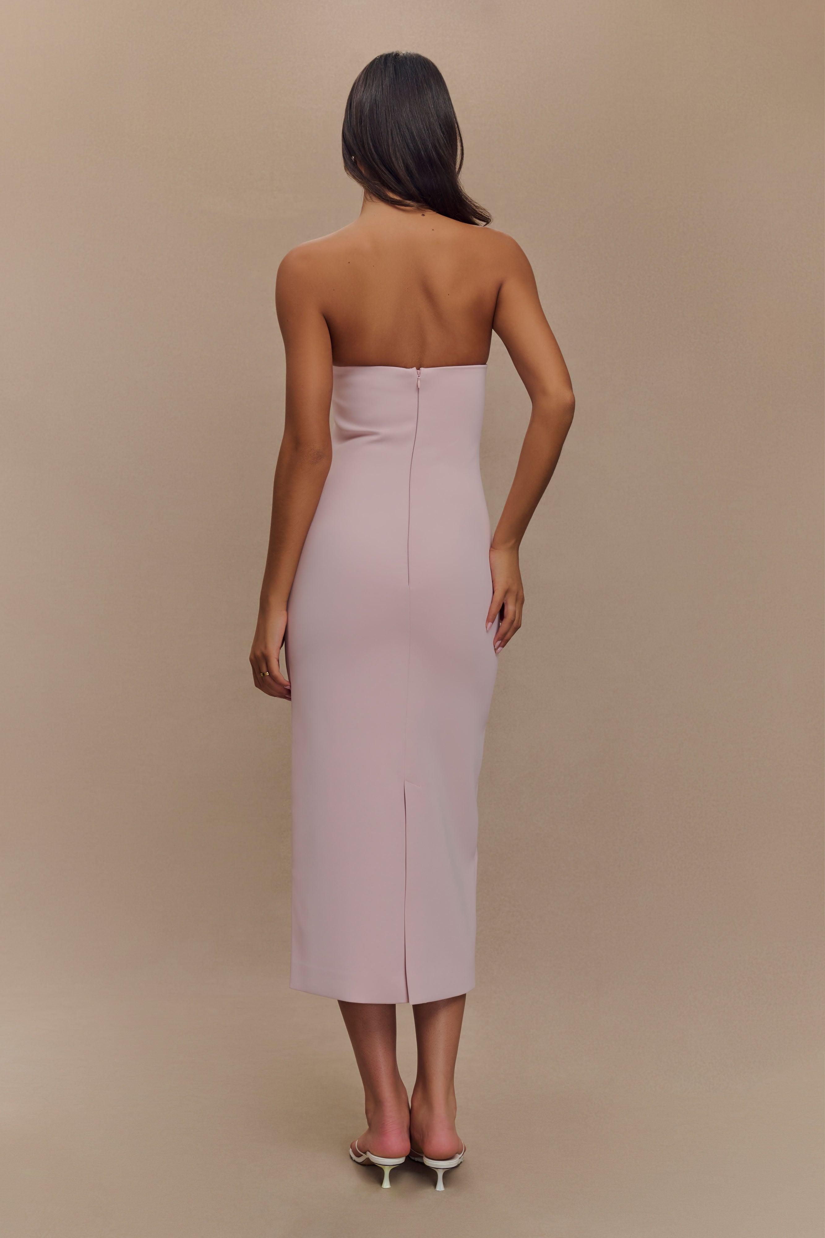 Sussan Strapless Midi Dress - Powder Pink Product Image