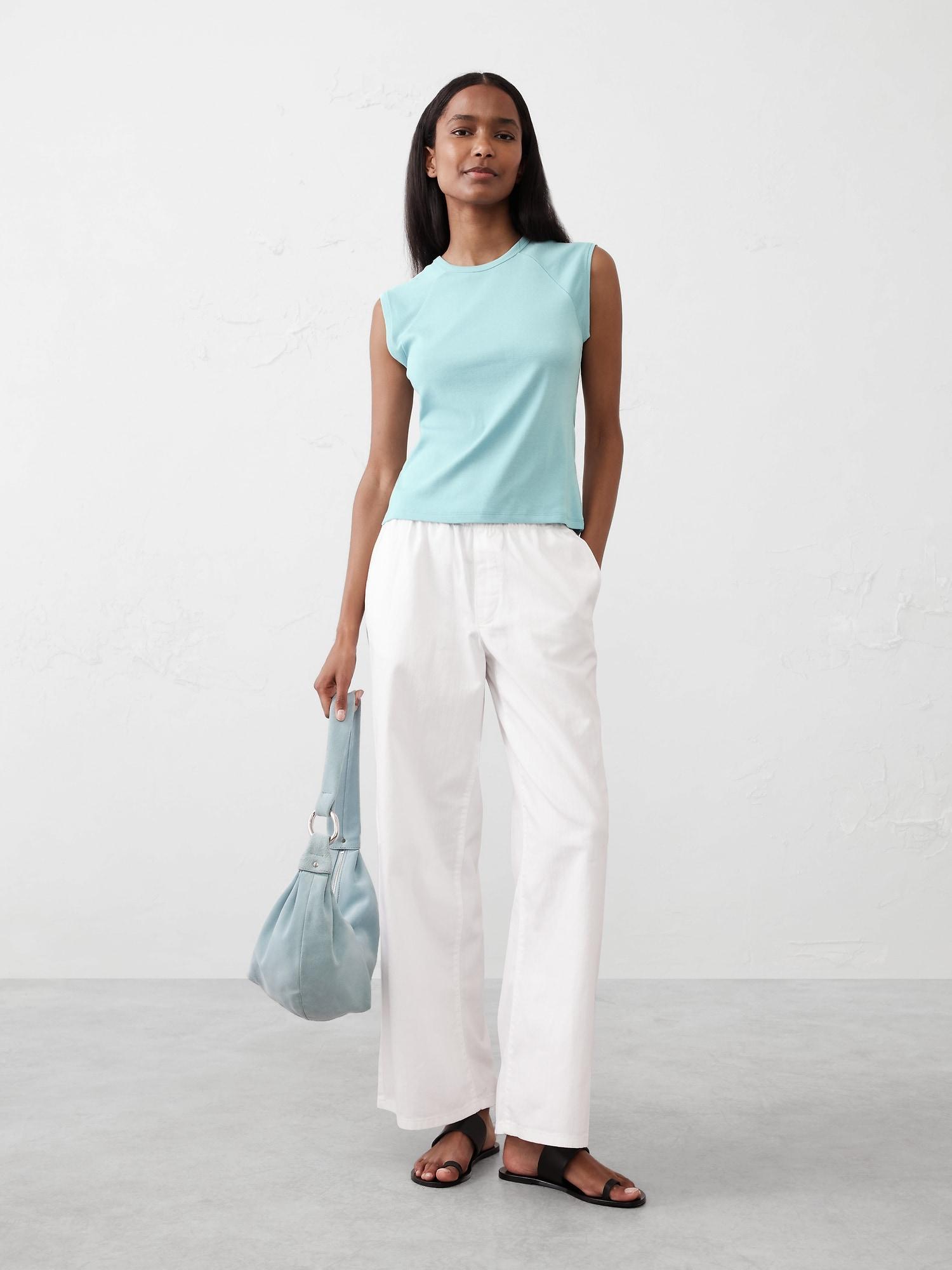 Ribbed High-Crew Top Product Image