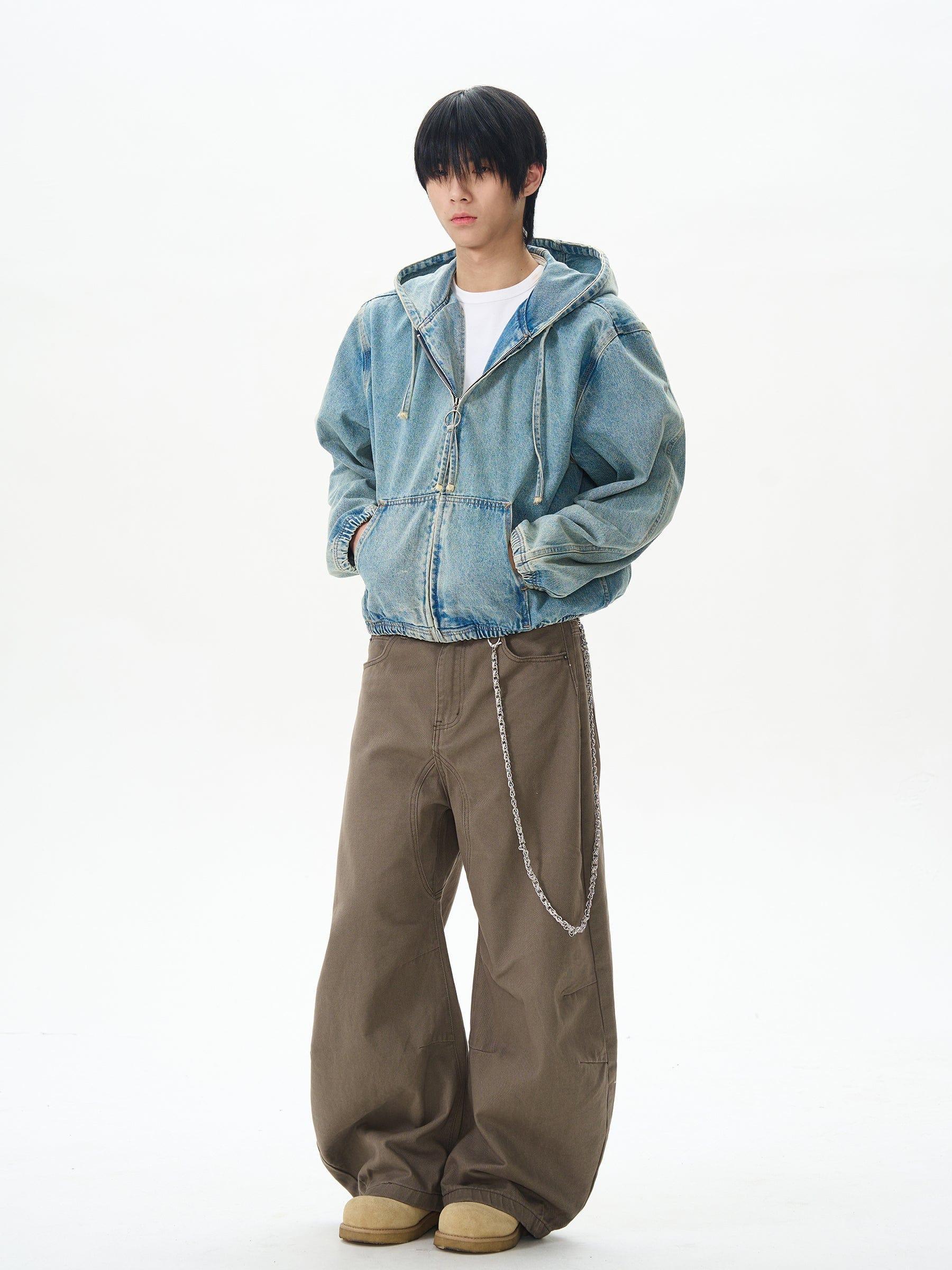 RT No. 12416 DENIM ZIP UP HOODED JK Product Image