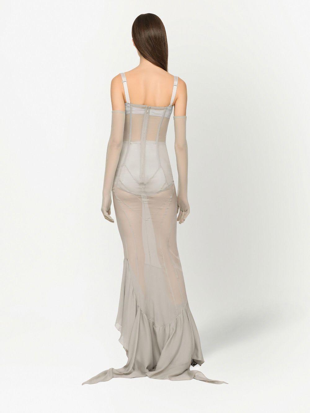 KIM DOLCE&GABBANA draped silk dress Product Image