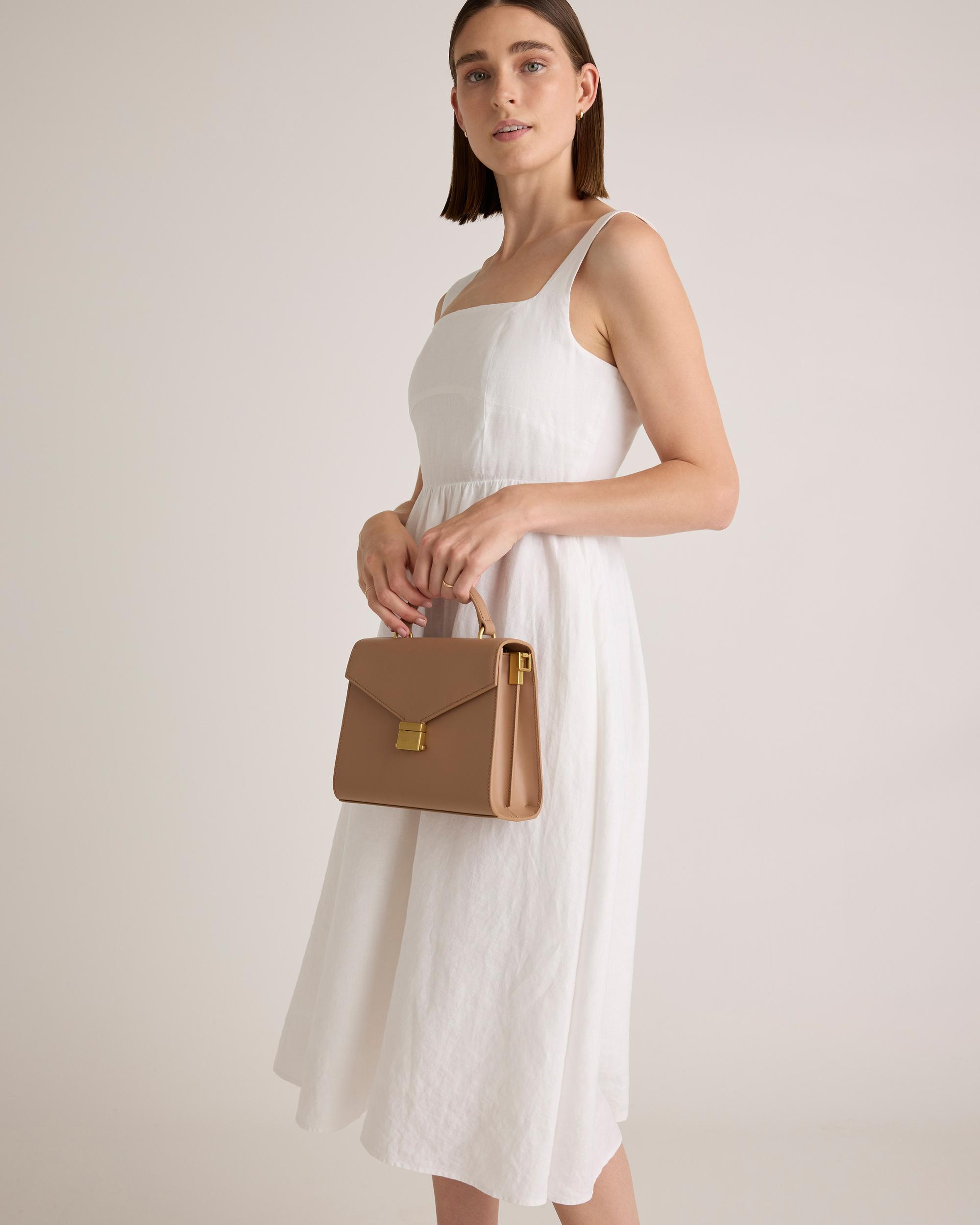 Quince | Women's Italian Leather Top Handle Crossbody Satchel Product Image