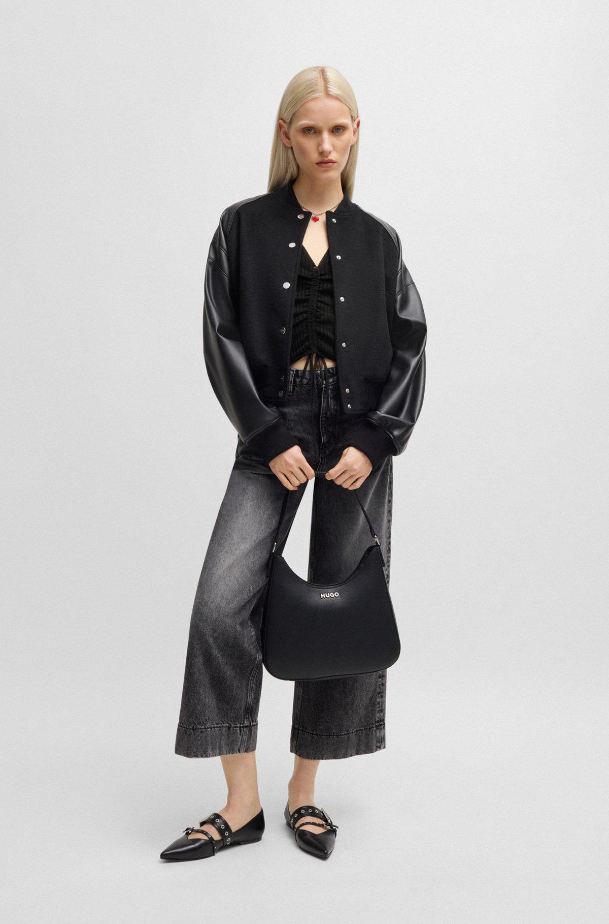 V-neck top with gathered front Product Image