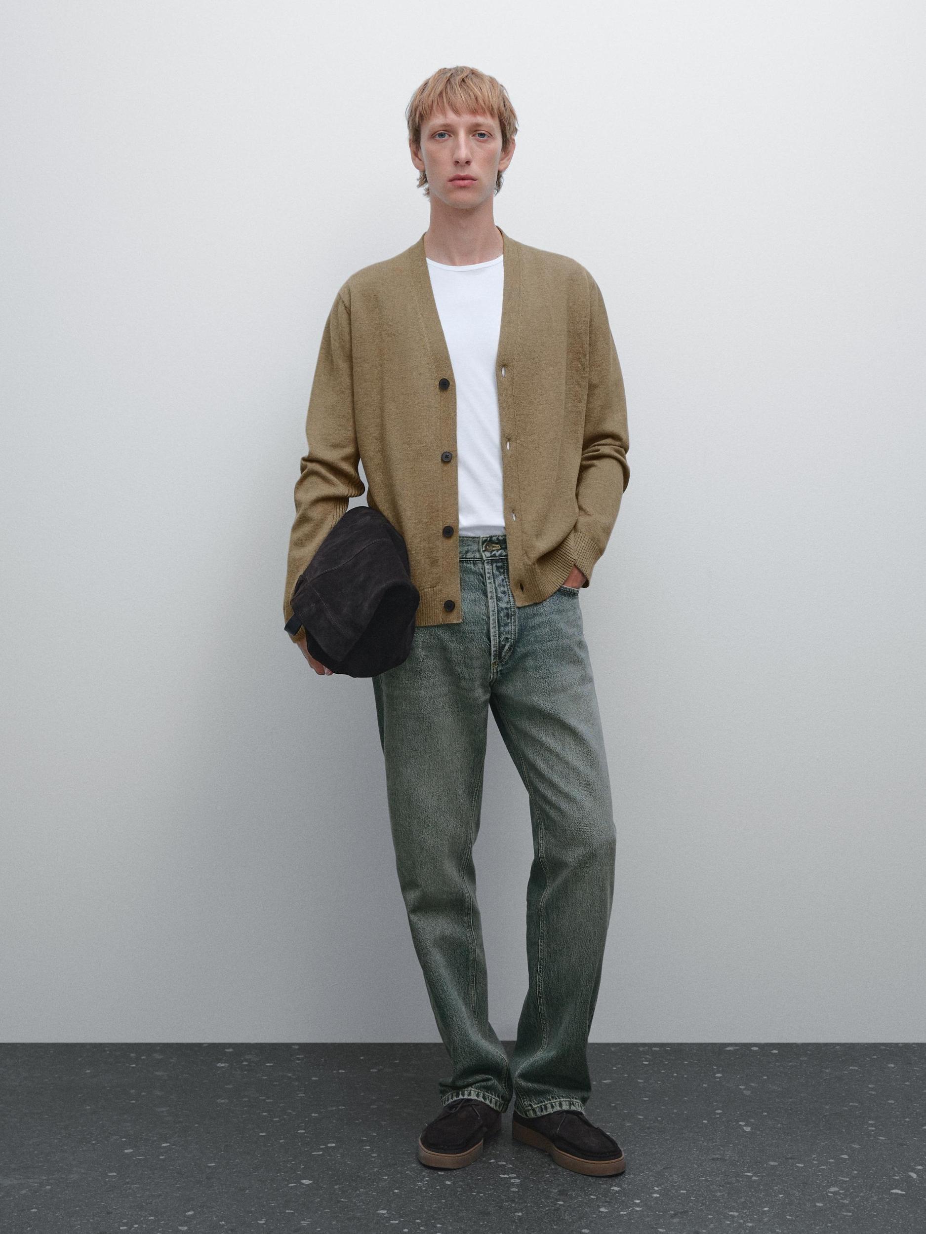 100% cotton knit cardigan Product Image