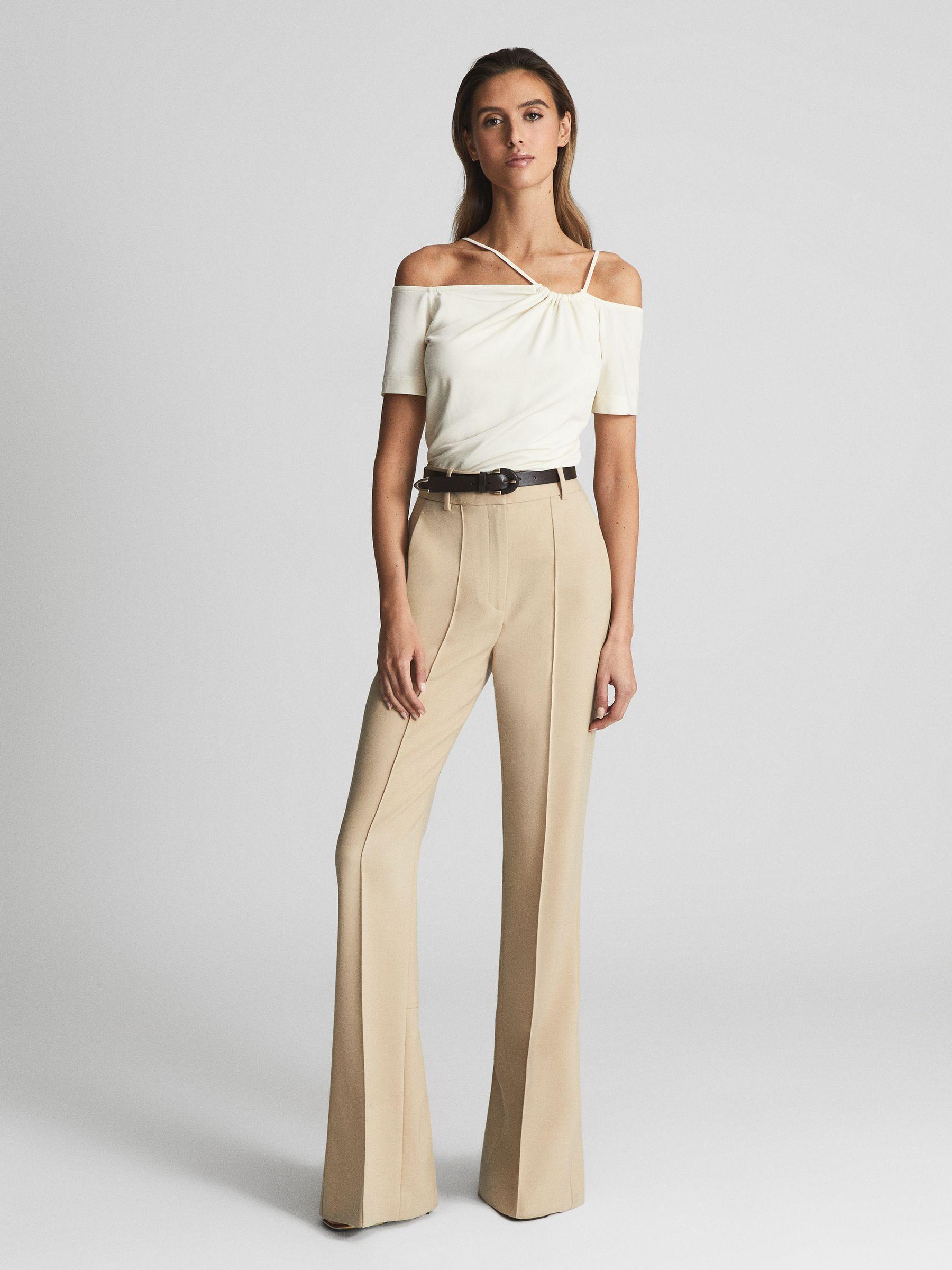 Off-Shoulder Strap Top in Cream Product Image