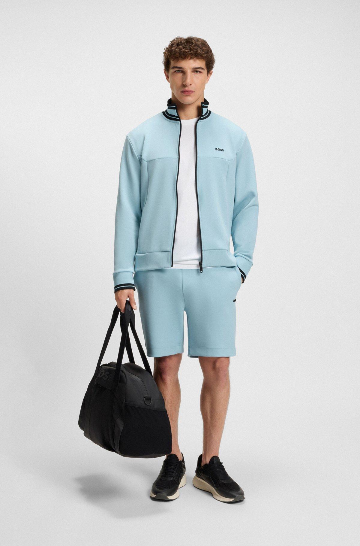 BOSS -  shorts with stripe details - Light Blue Product Image