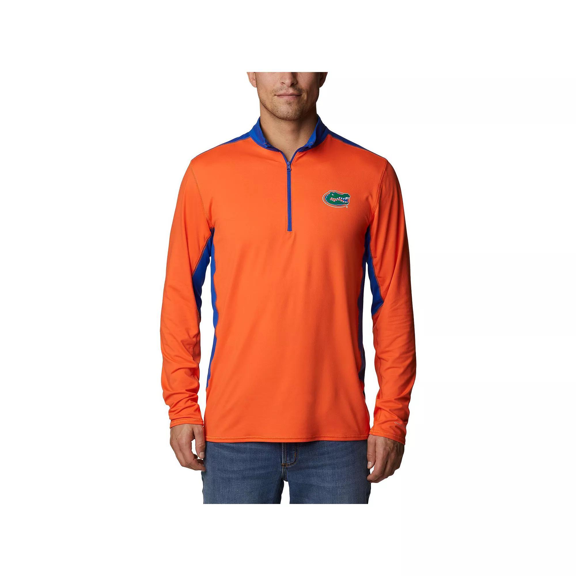 Men's Columbia Orange Florida Gators Tech Trail™ Omni-Shade Quarter-Zip Top,  Product Image
