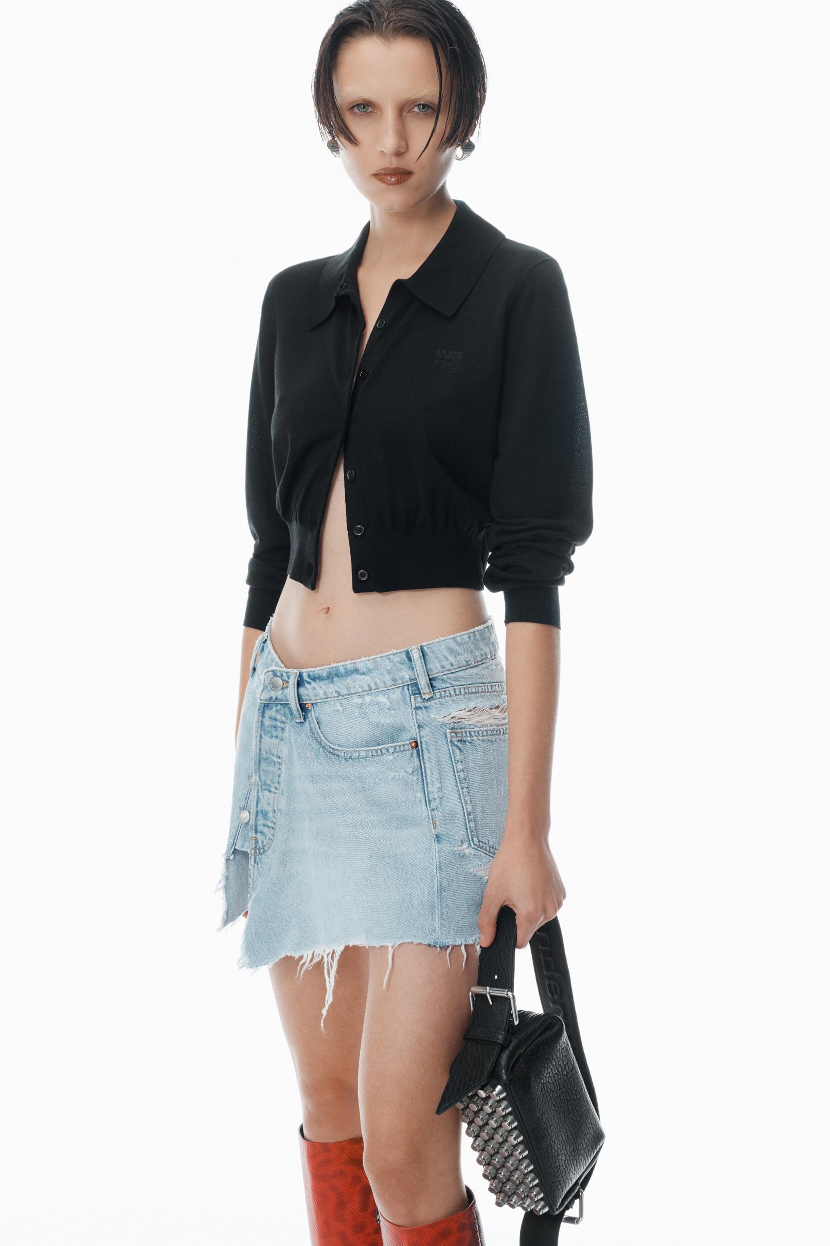 High-frequency Stacked Logo Cardigan In Merino Wool Product Image