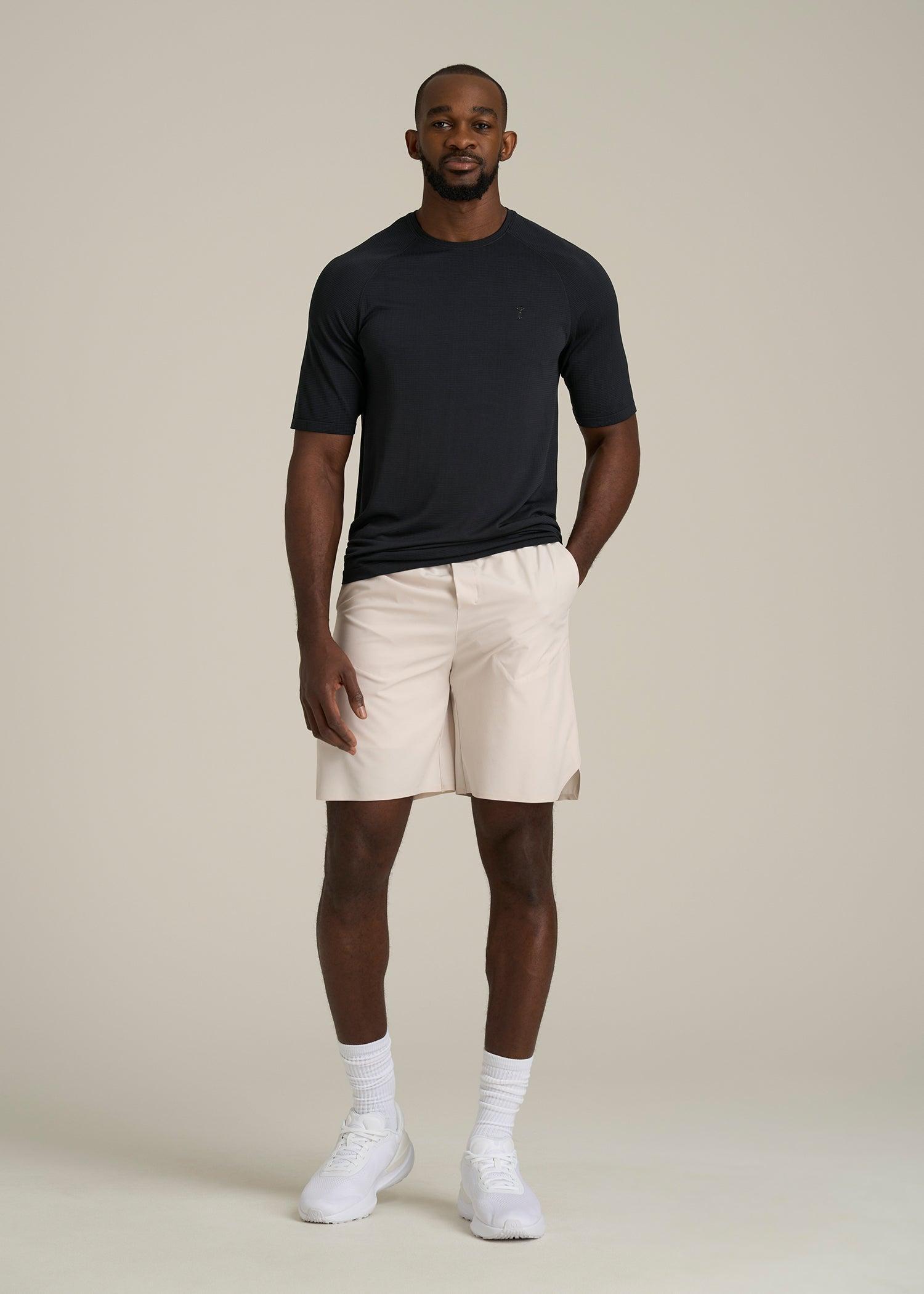 Vented Training Top for Tall Men in Black Male Product Image