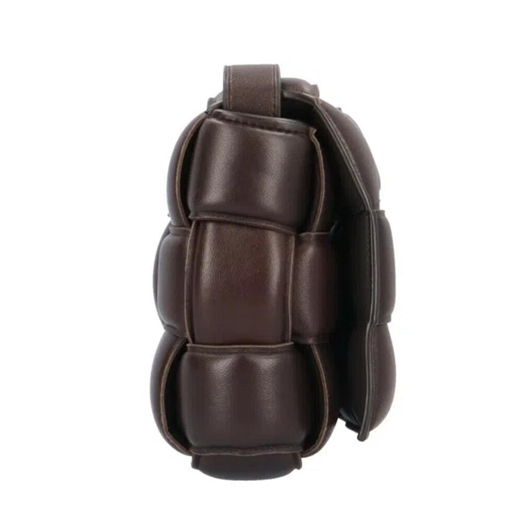 Padded Cassette Leather Bag In Brown Product Image