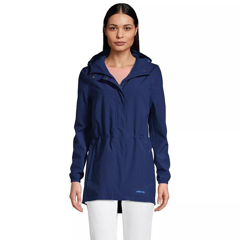 Womens Lands End Hooded Packable Raincoat Product Image