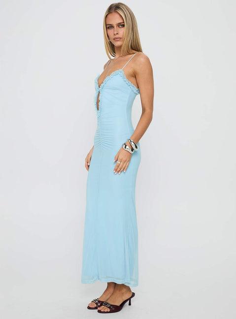 Capisce Maxi Dress Light Blue Product Image