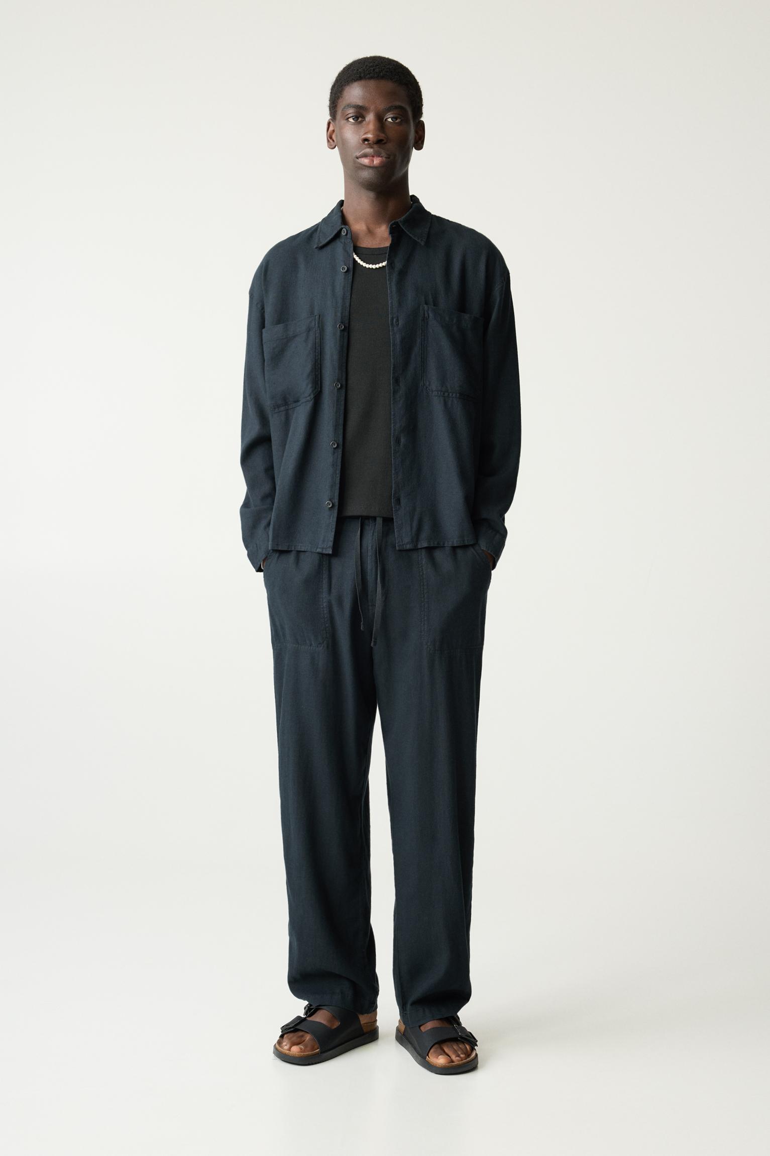 Linen blend sweatpants Product Image