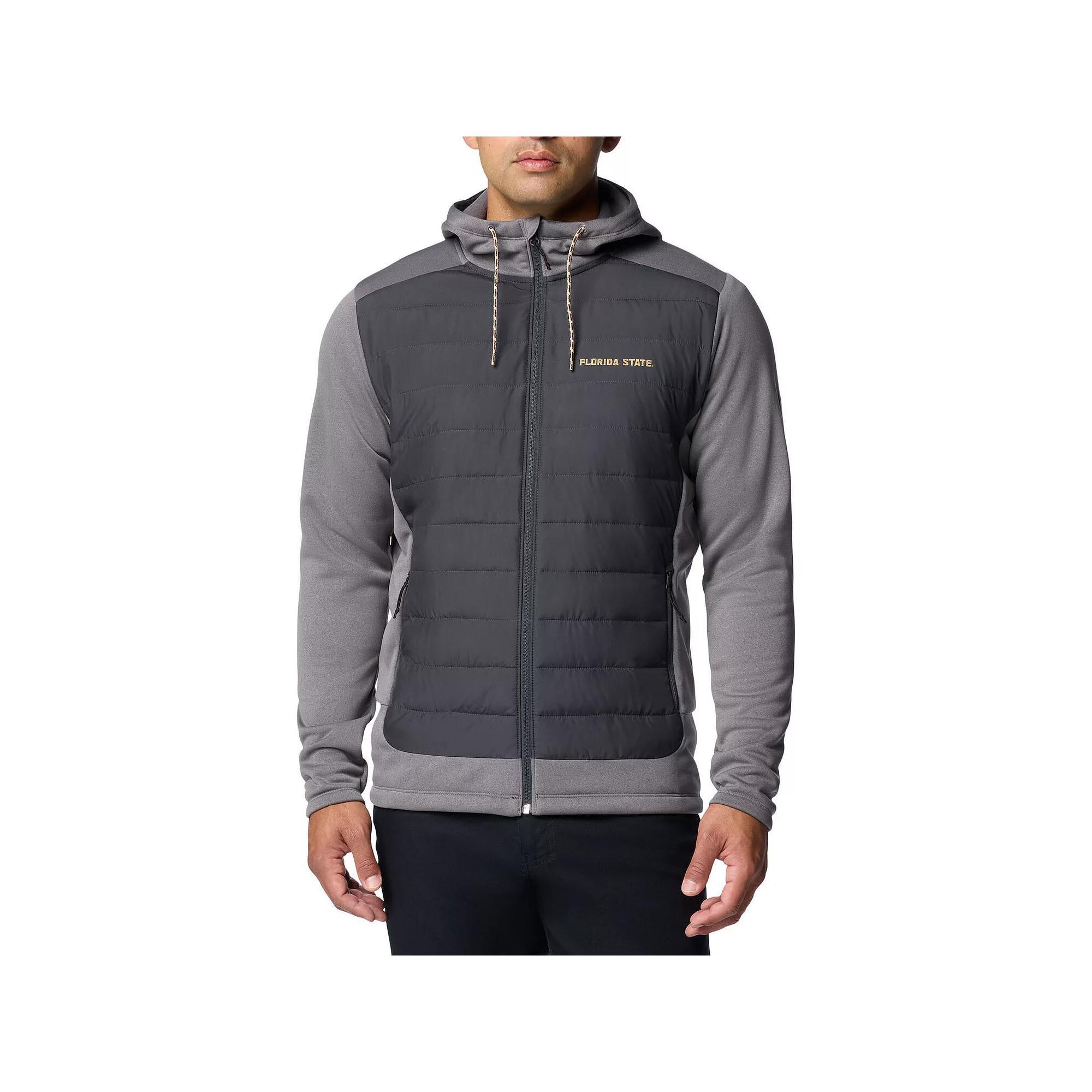 Men's Columbia  Gray Florida State Seminoles Out-Shield Hybrid Full-Zip Hoodie Jacket, Size: XL, Grey Product Image