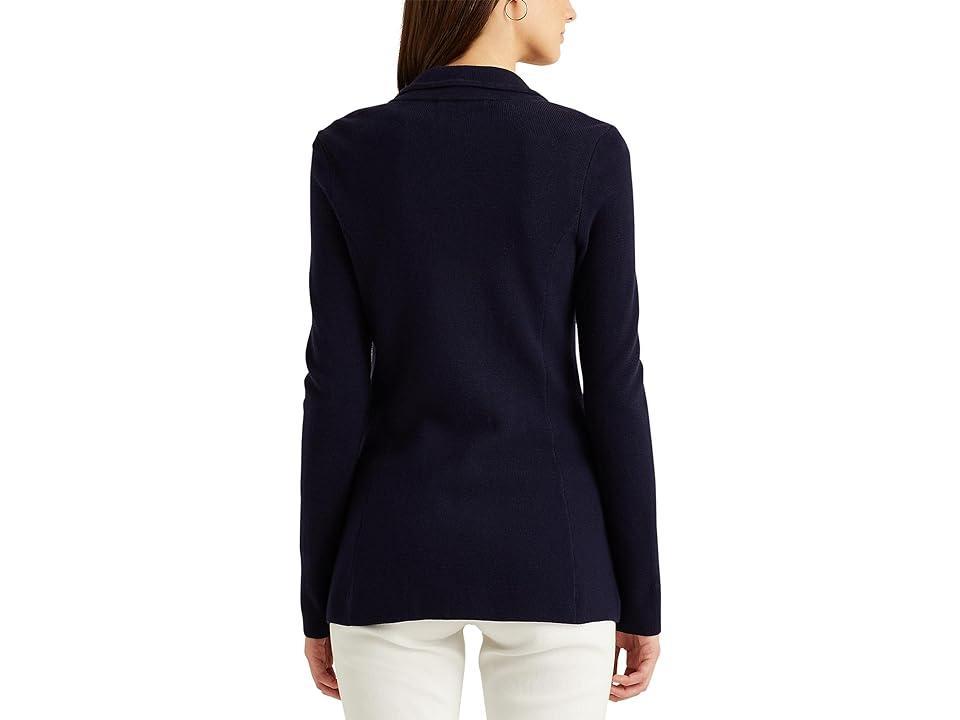 Lauren Ralph Lauren Knit Sweater Blazer (Lauren Navy) Women's Clothing Product Image