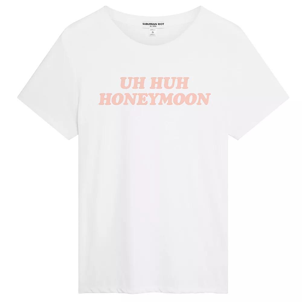 Women's Suburban Riot "Uh Huh Honeymoon" Loose Graphic Tee, Girl's, Size: XS, White Product Image