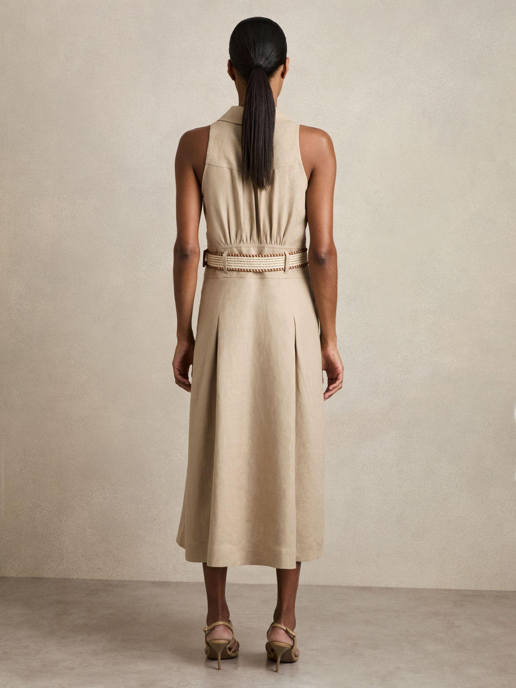 Petite Jersey Twist-Detail Midi Dress in Grey Product Image