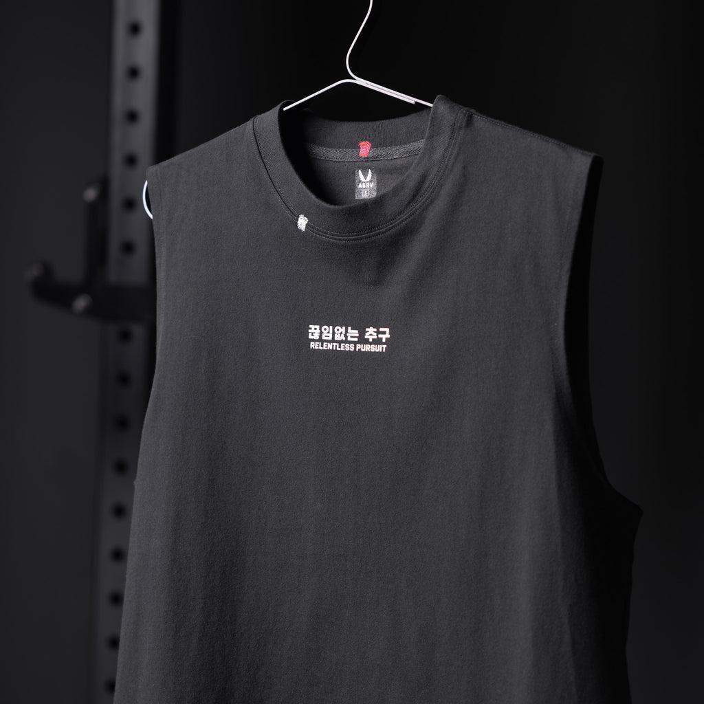 0807. Tech Essential™ Relaxed Cutoff - Black "RP Wings Stack" Product Image