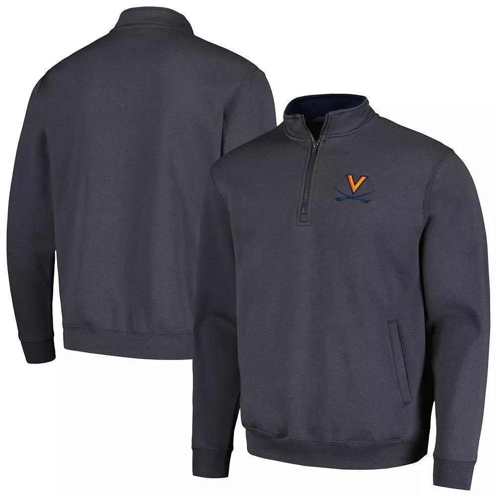 Men's Colosseum Charcoal Virginia Cavaliers Tortugas Team Logo Quarter-Zip Jacket, Size: Small Product Image