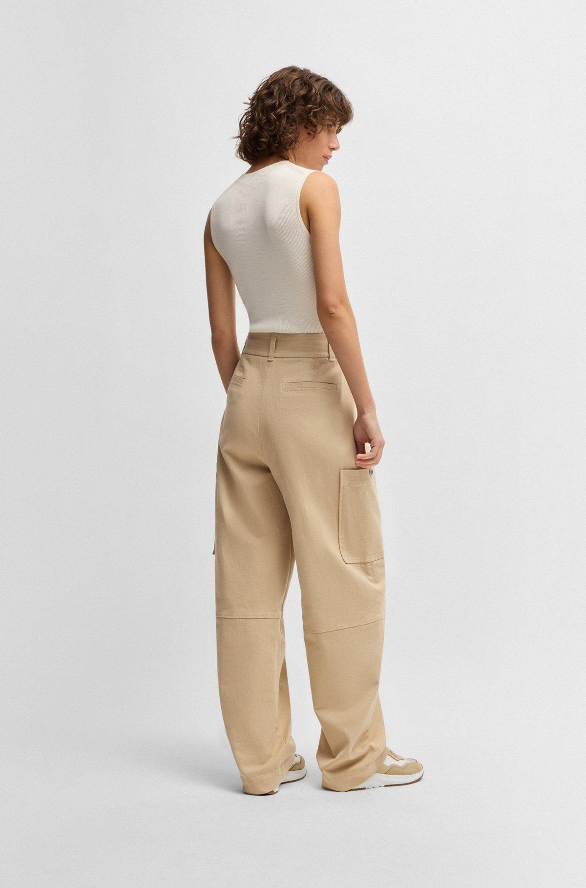 Relaxed-fit trousers in stretch-cotton twill Product Image