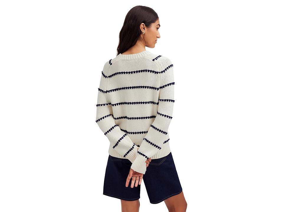 Madewell Mare Textured Stripe Pullover (Bright Ivory) Women's Sweater Product Image