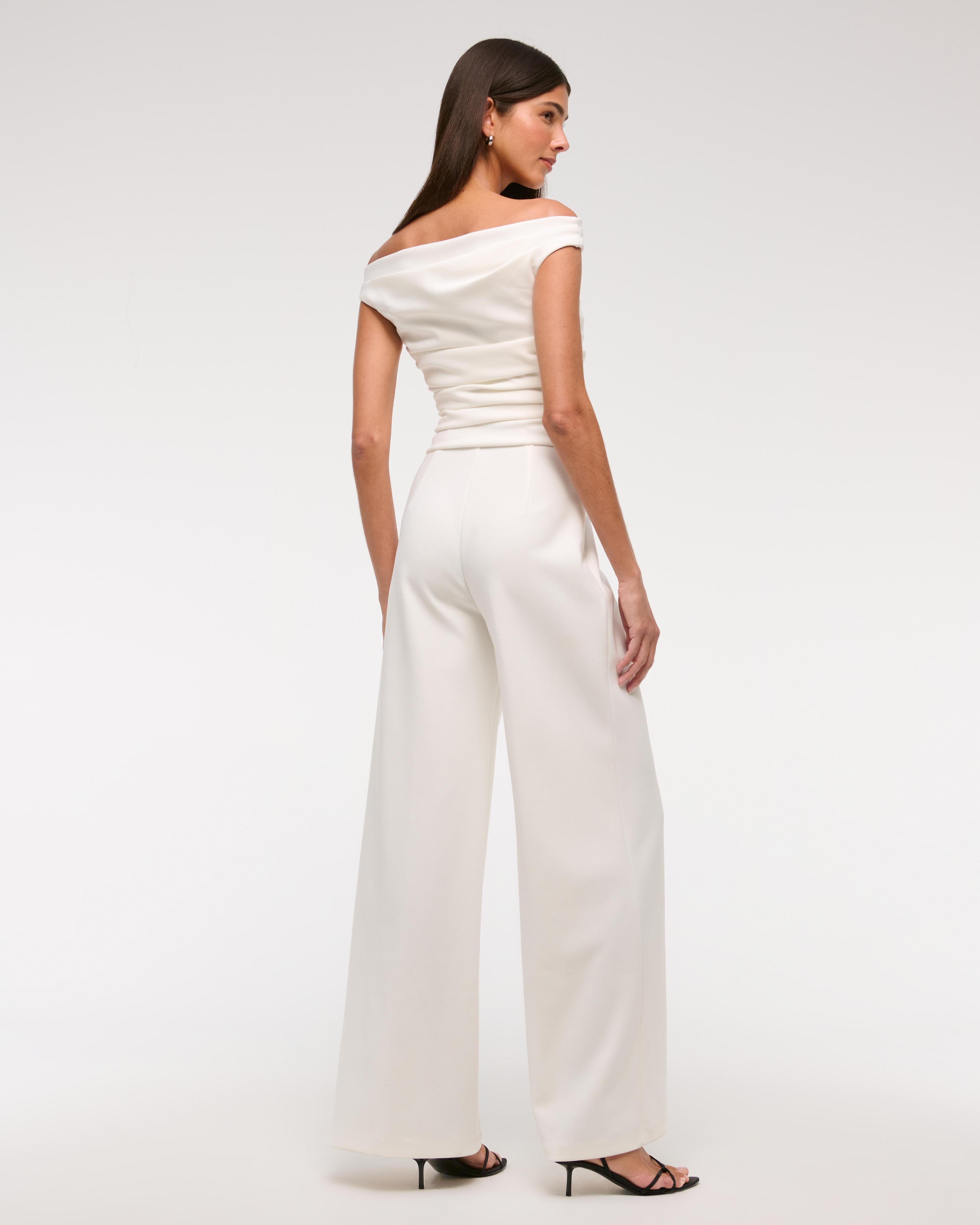 Off-The-Shoulder Draped Jumpsuit Product Image