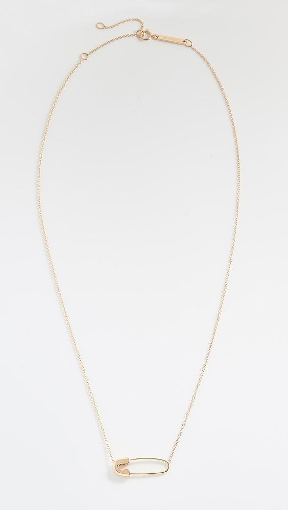 Zoe Chicco 14k Gold Safety Pin Necklace | Shopbop Product Image