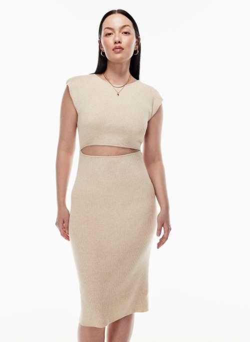 cut-out knit midi dress Product Image