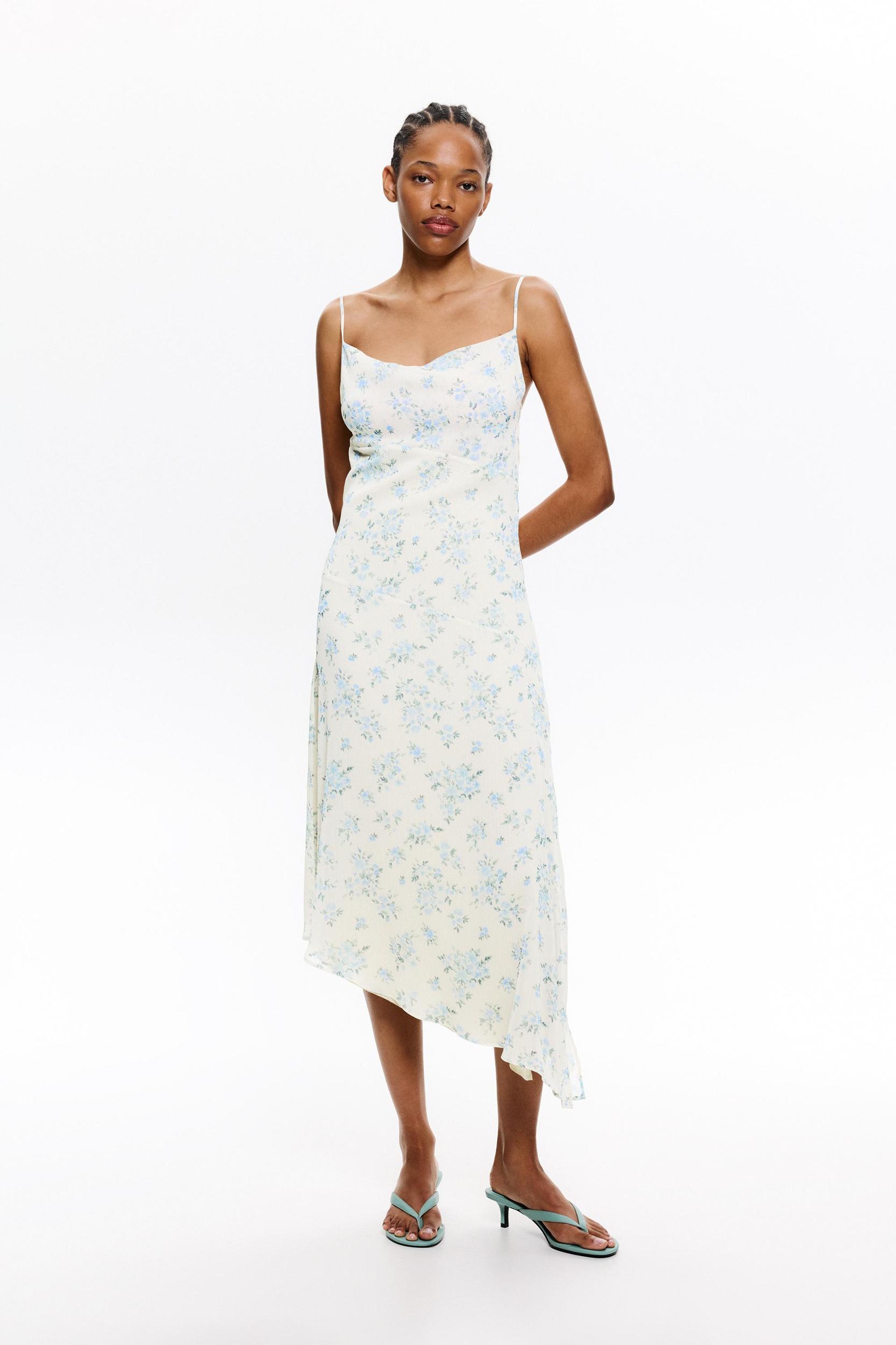 Floral strappy midi dress Product Image