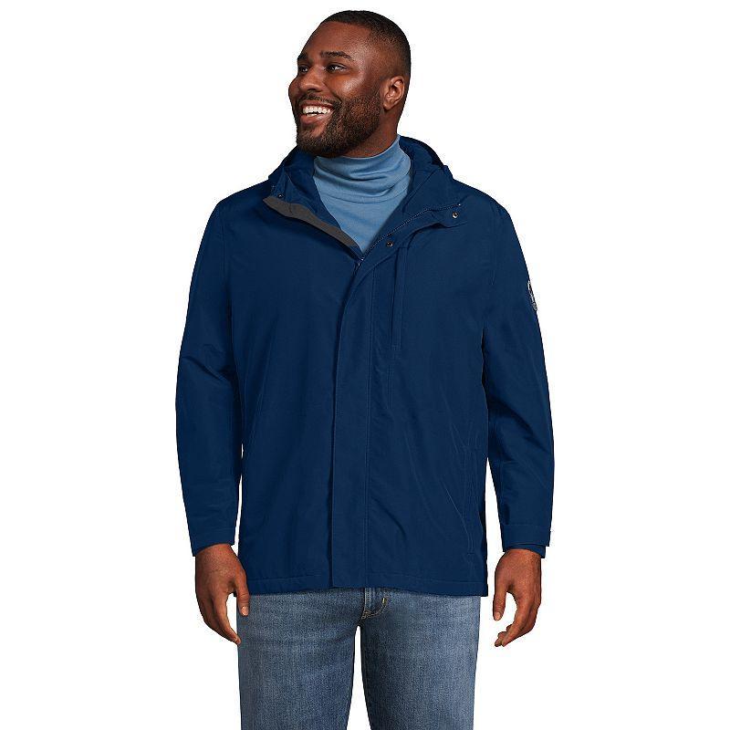 Mens Lands End Squall Waterproof Insulated Winter Jacket Deep Blue Product Image